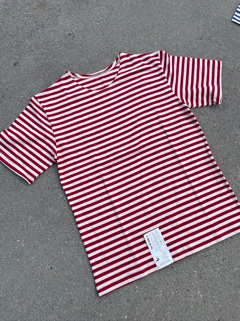 Red/White Striped Telnyashka - Short Sleeve