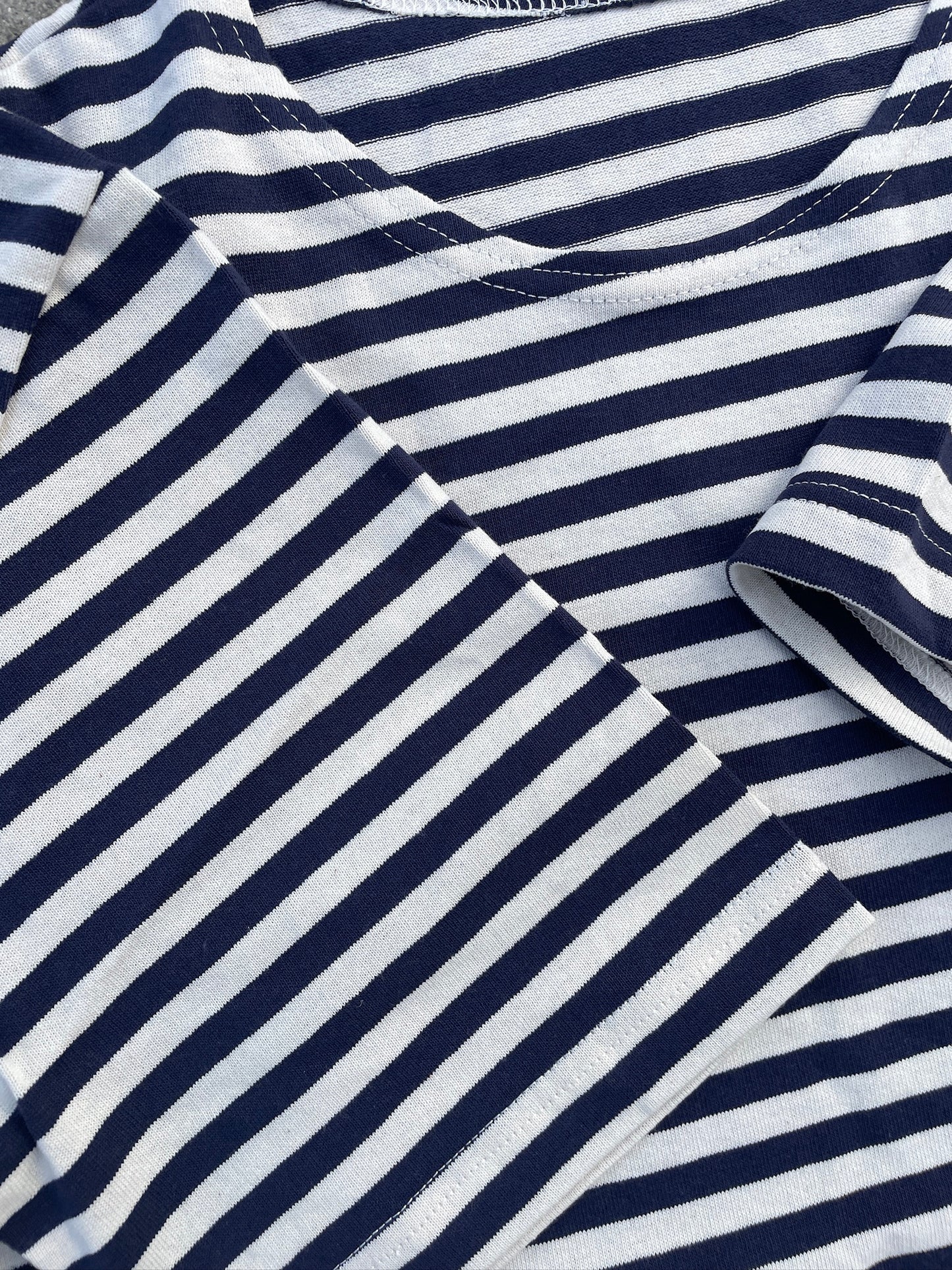 Navy/White Striped Telnyashka - Short Sleeve
