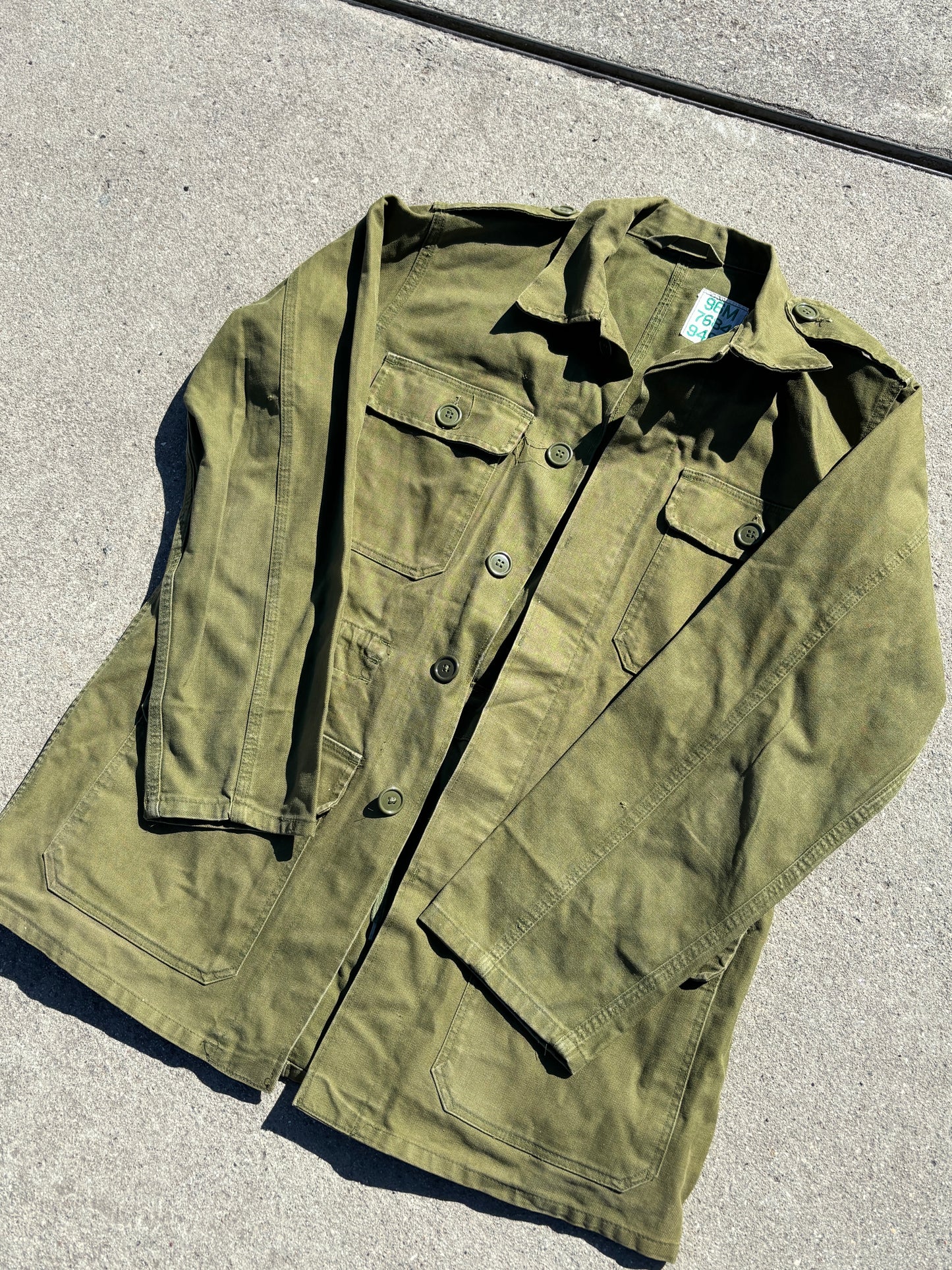 Danish Army Olive Green Herringbone M66 Jacket