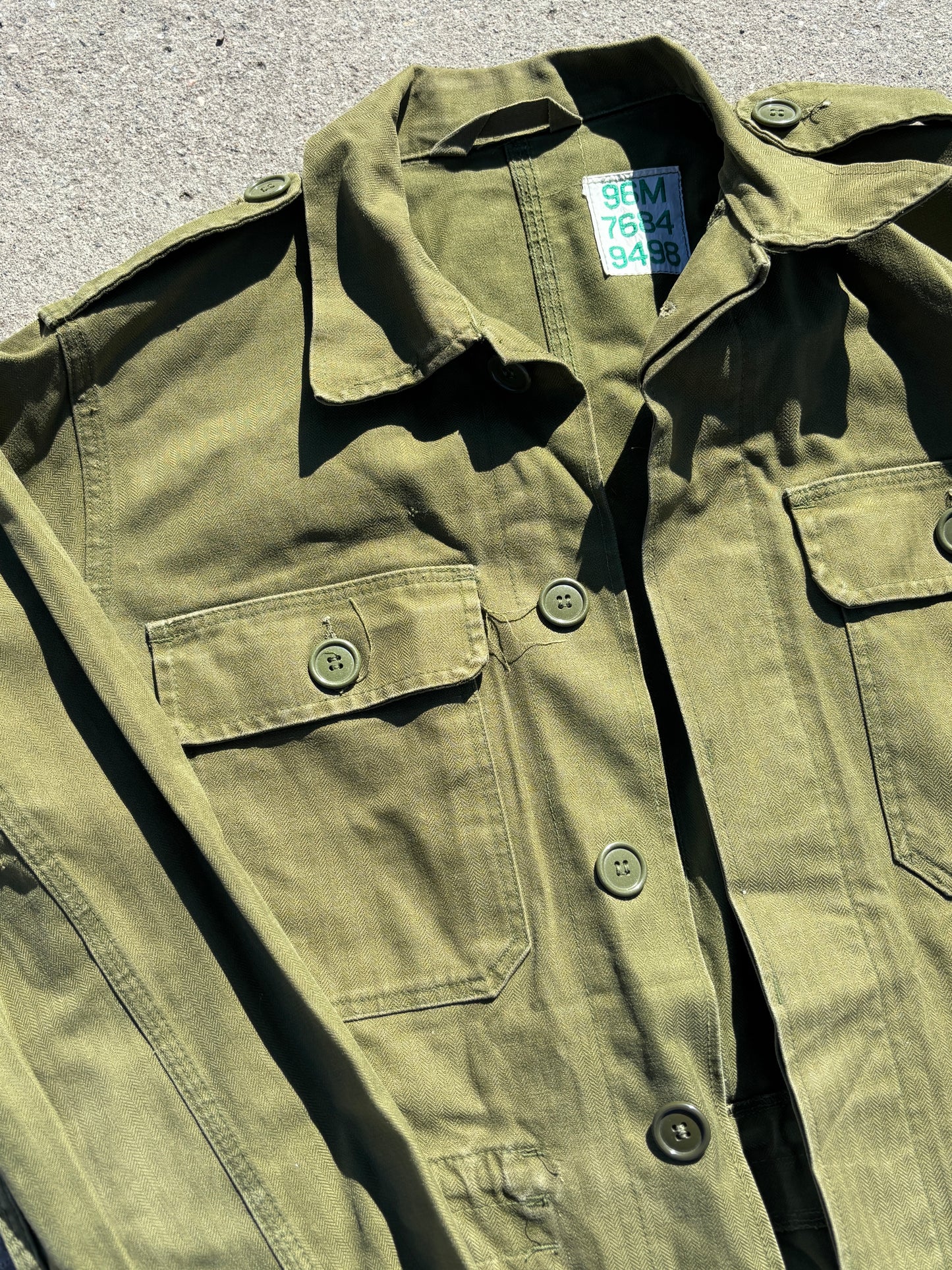 Danish Army Olive Green Herringbone M66 Jacket