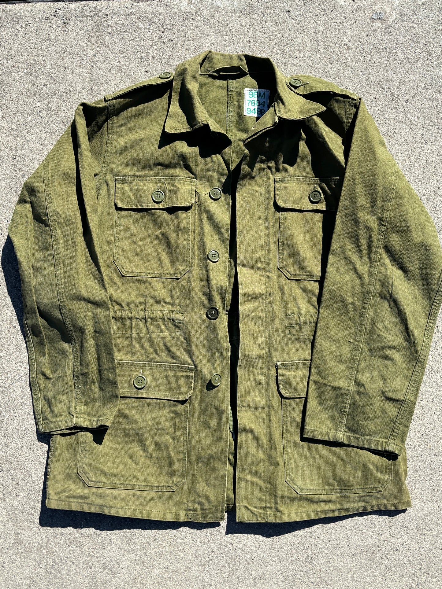 Danish Army Olive Green Herringbone M66 Jacket
