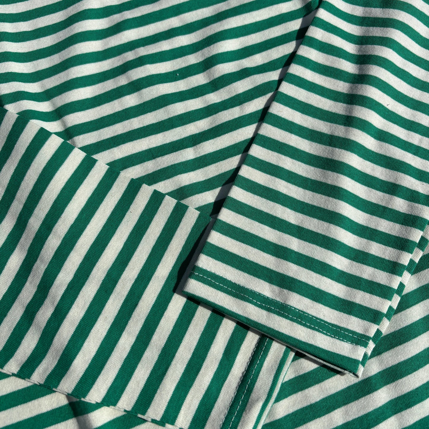 Green/White Striped Telnyashka - Long Sleeve