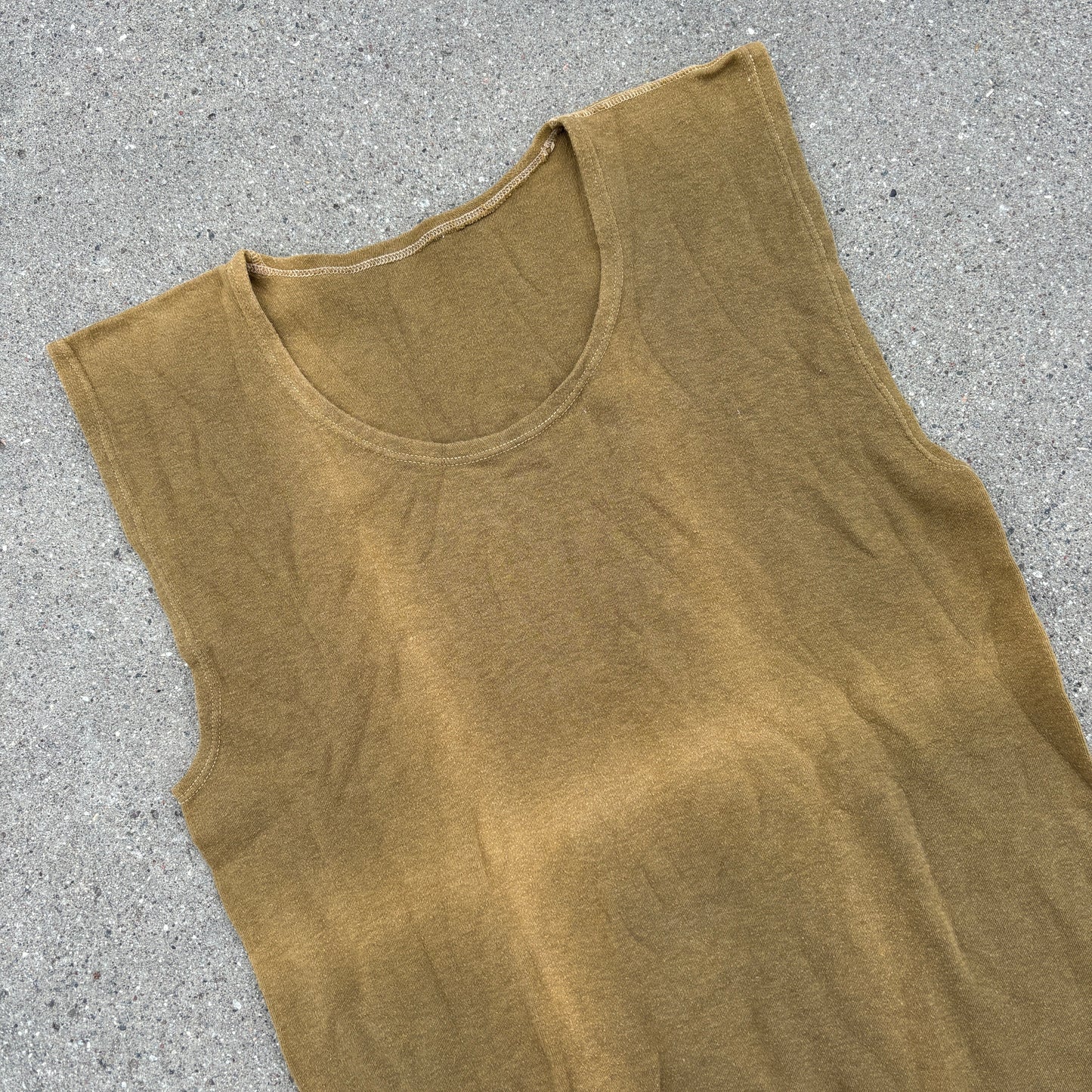 50's Danish Sunfaded Navy Tank Top