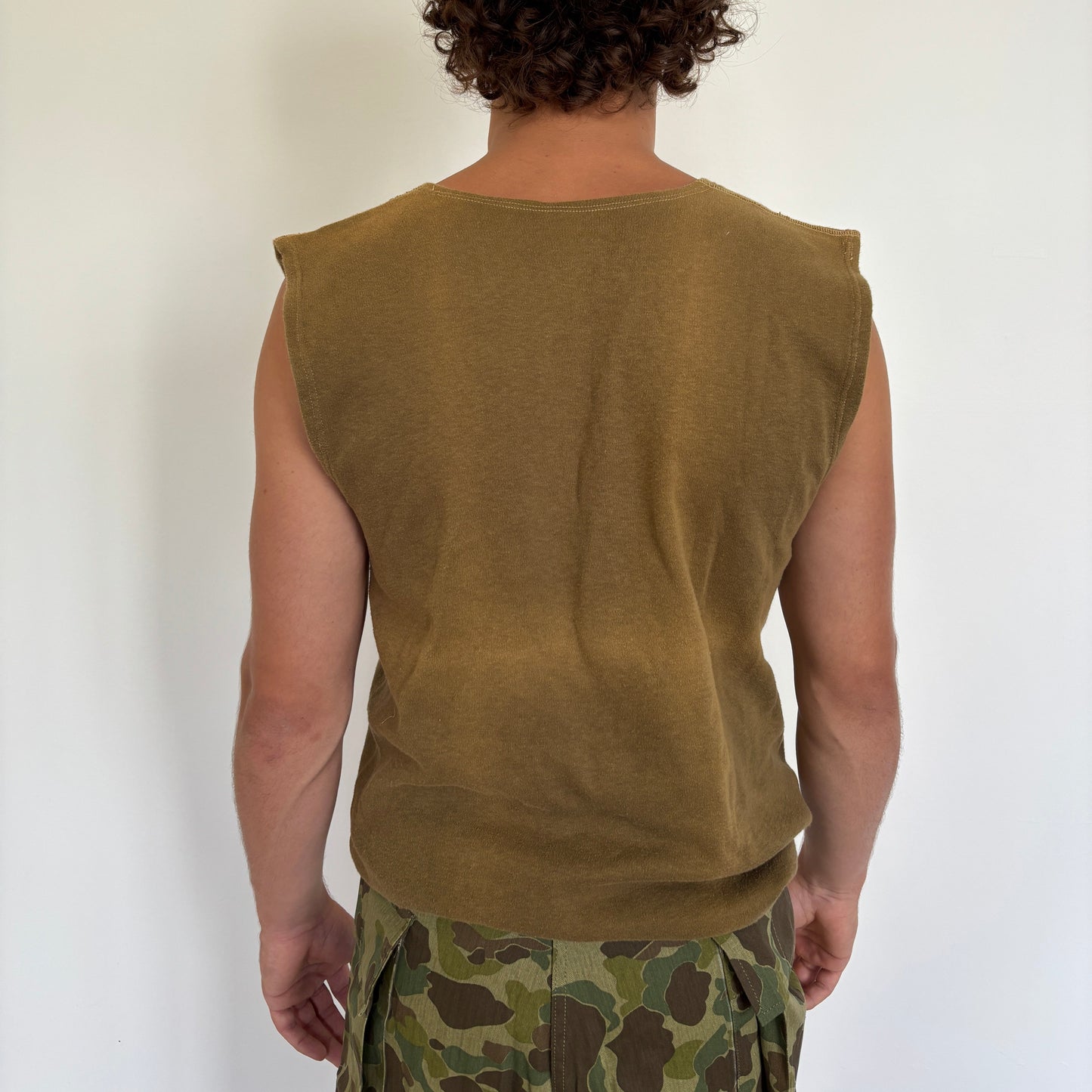 50's Danish Sunfaded Navy Tank Top