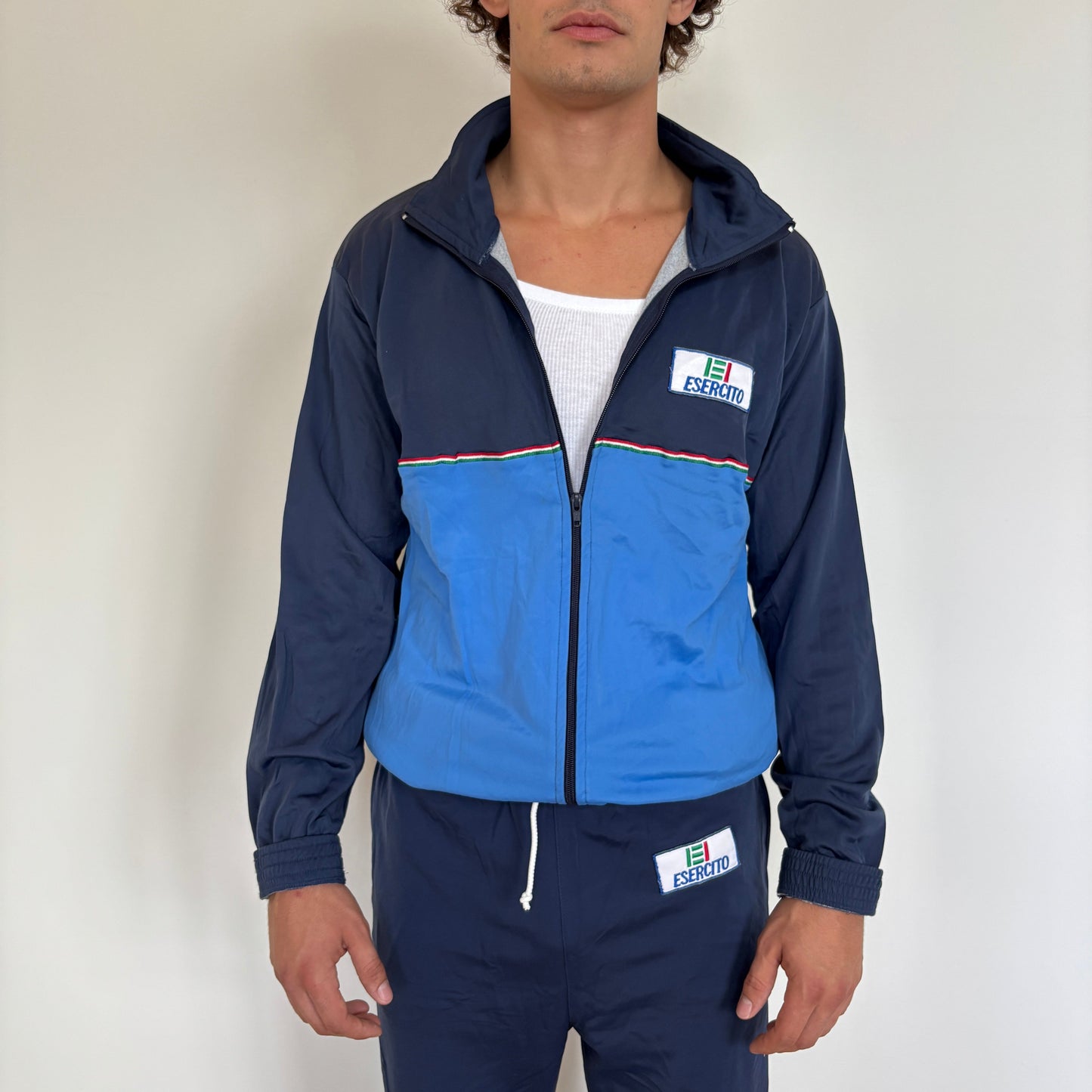 90's Navy/Blue Italian Army Tracksuit Top