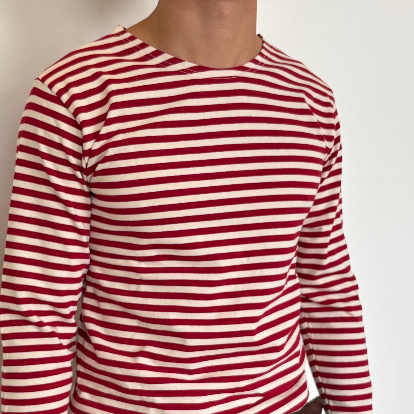 Red/White Striped Telnyashka - Long Sleeve