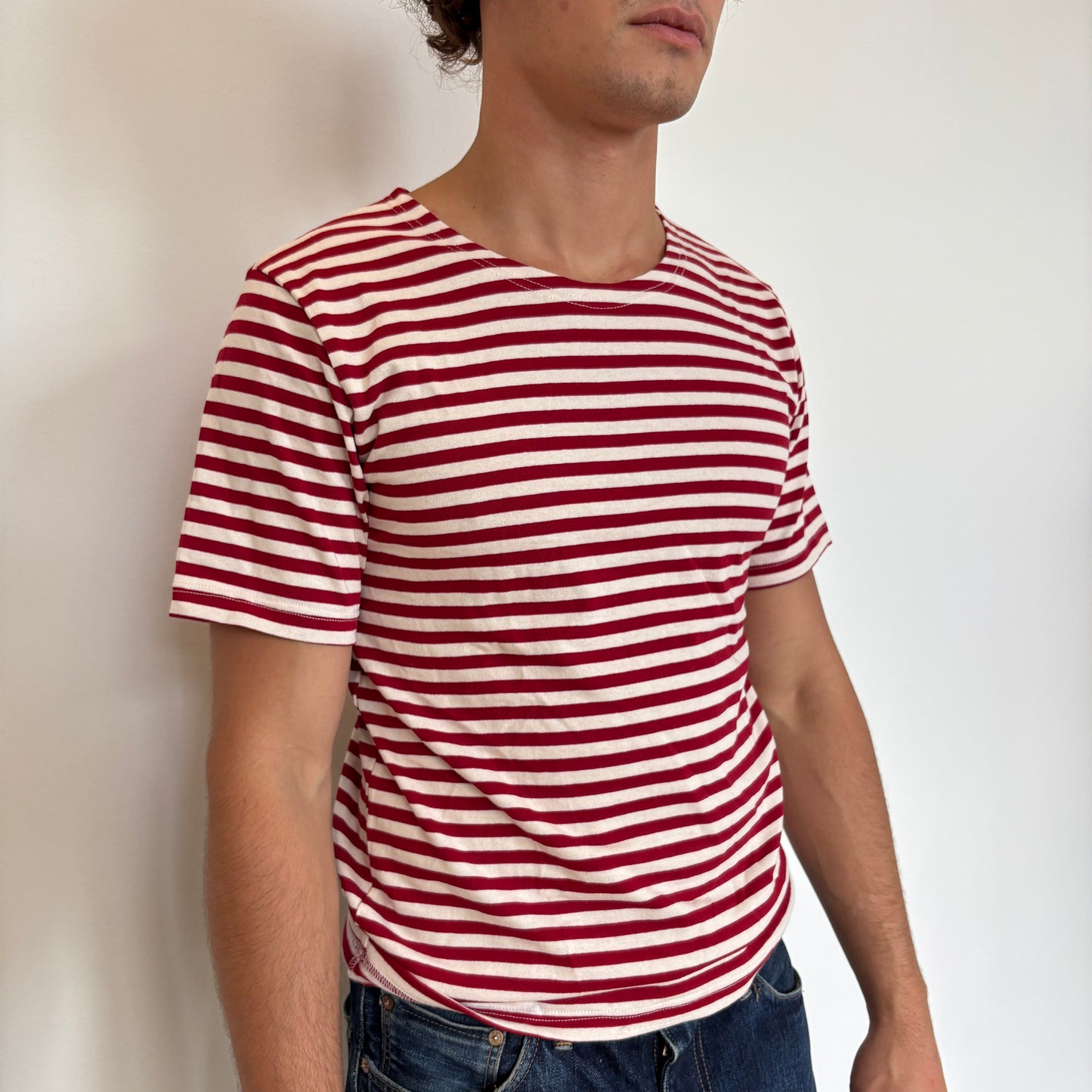 Red/White Striped Telnyashka - Short Sleeve