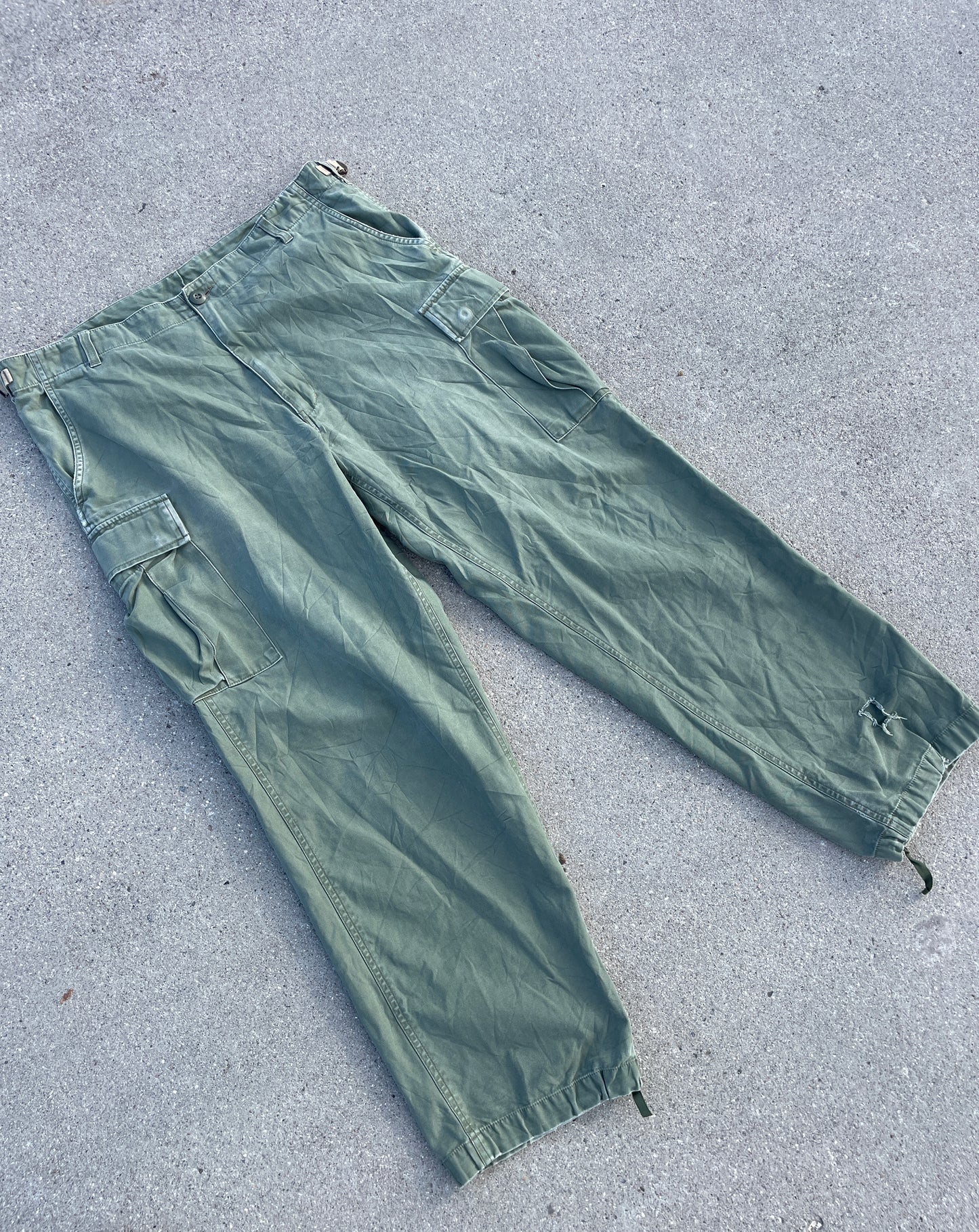 US Fatigue BDU Trousers - Faded Olive Green