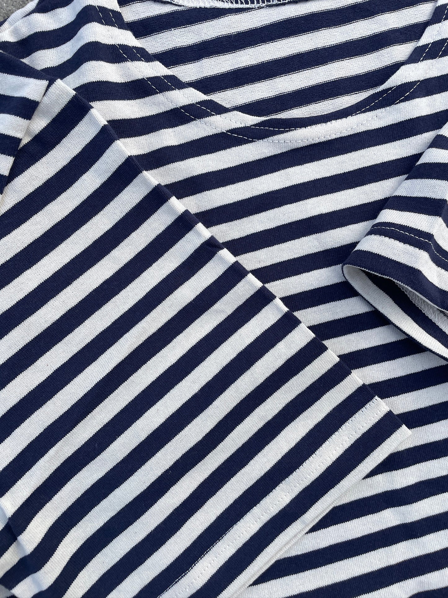 Navy/White Striped Telnyashka  - Short Sleeve