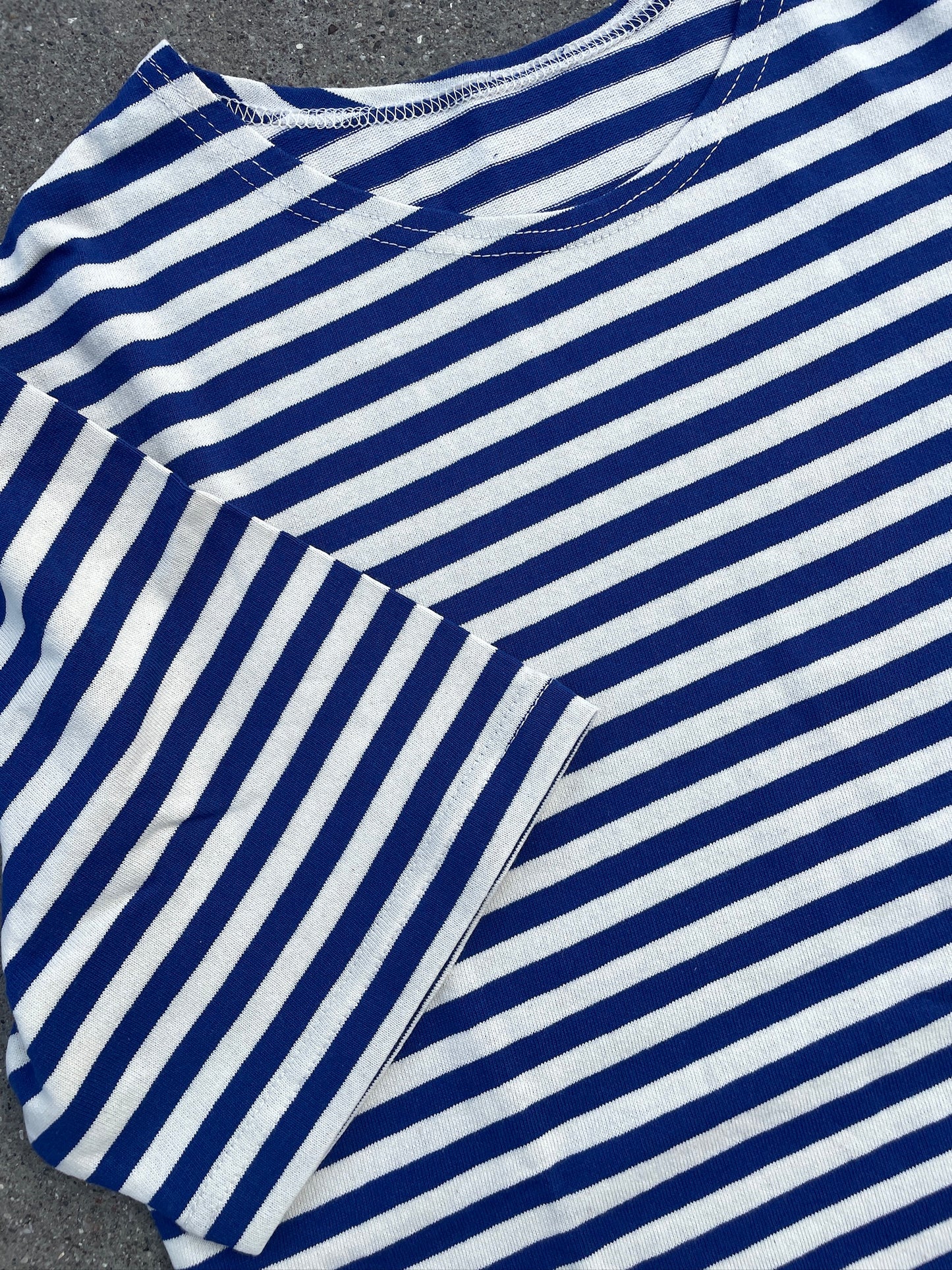 Light Blue/White Striped Telnyashka - Short Sleeve