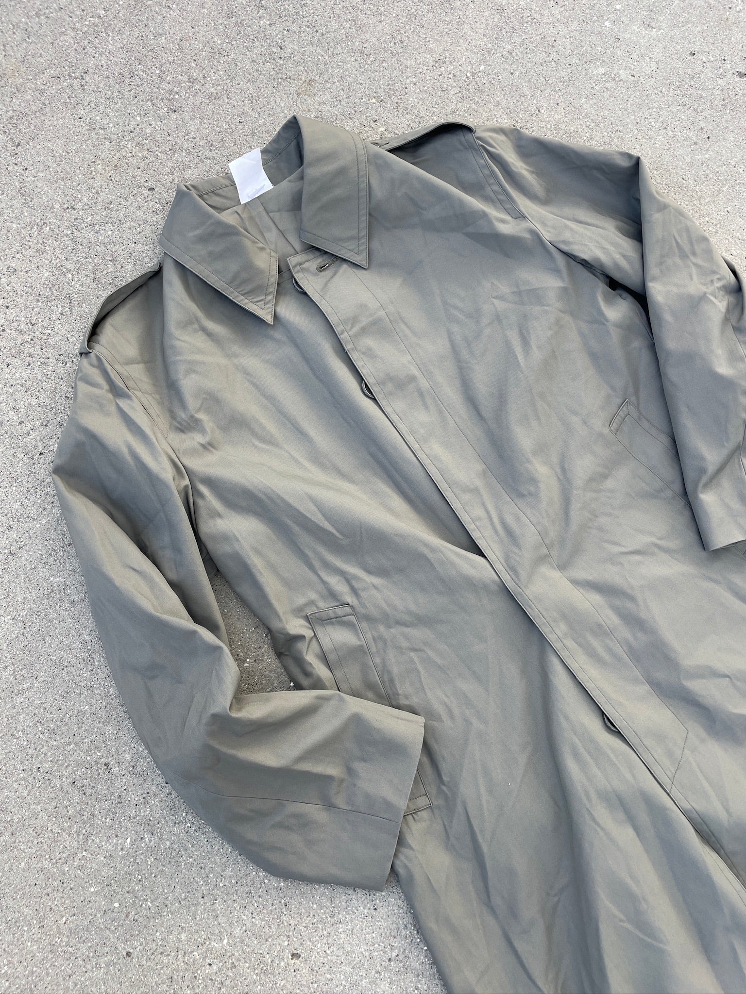90's Olive Green French Trench Coat