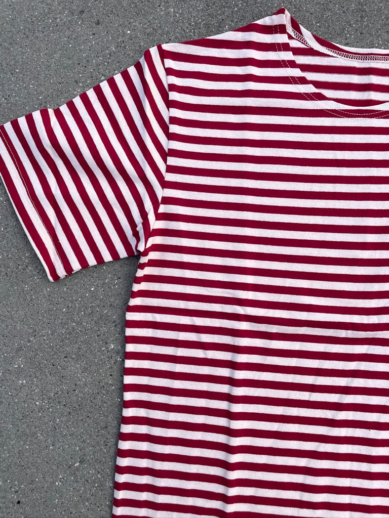 Red/White Striped Telnyashka - Short Sleeve