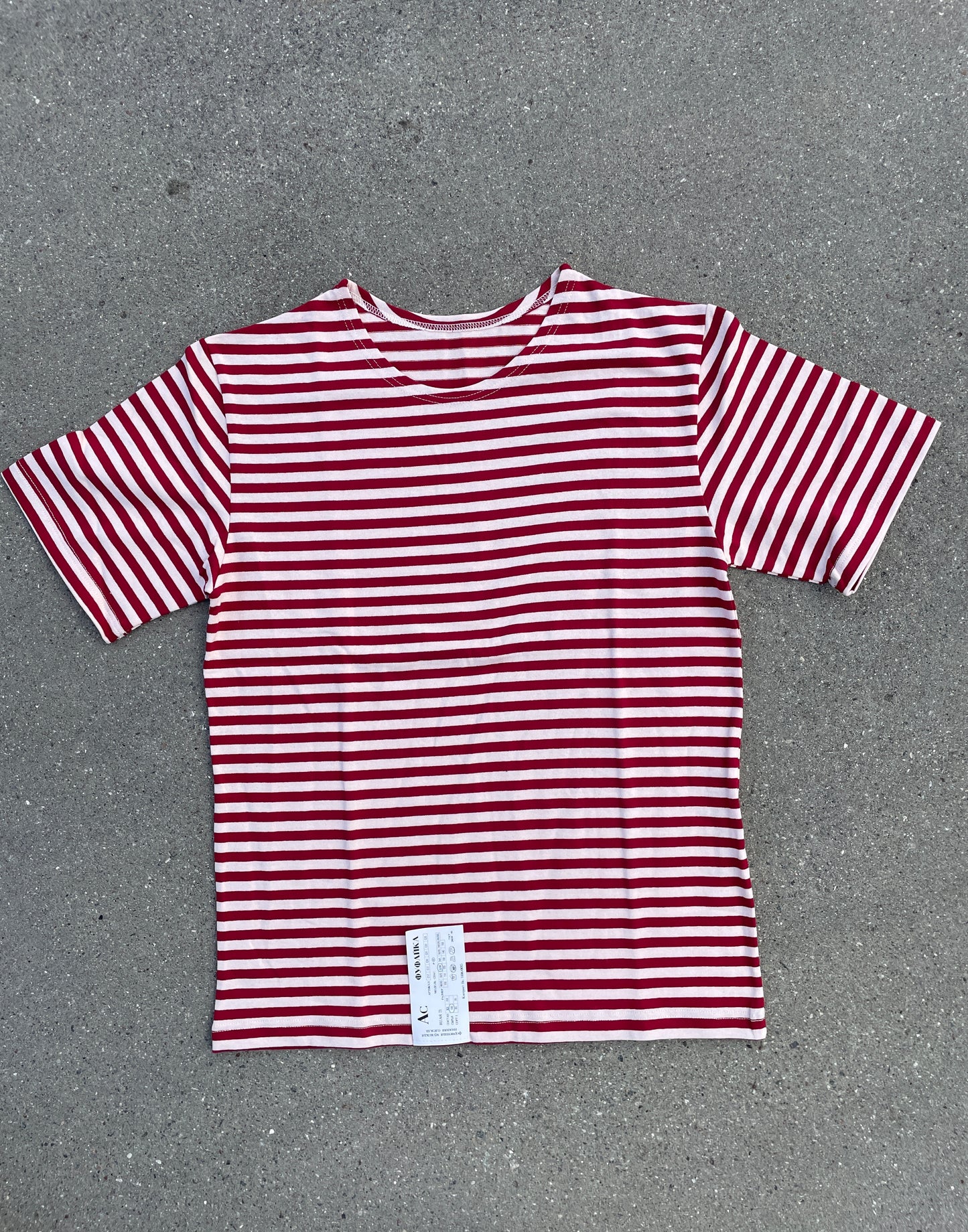 Red/White Striped Telnyashka - Short Sleeve