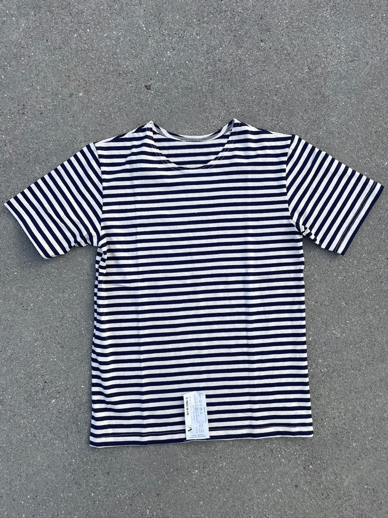 Navy/White Striped Telnyashka  - Short Sleeve