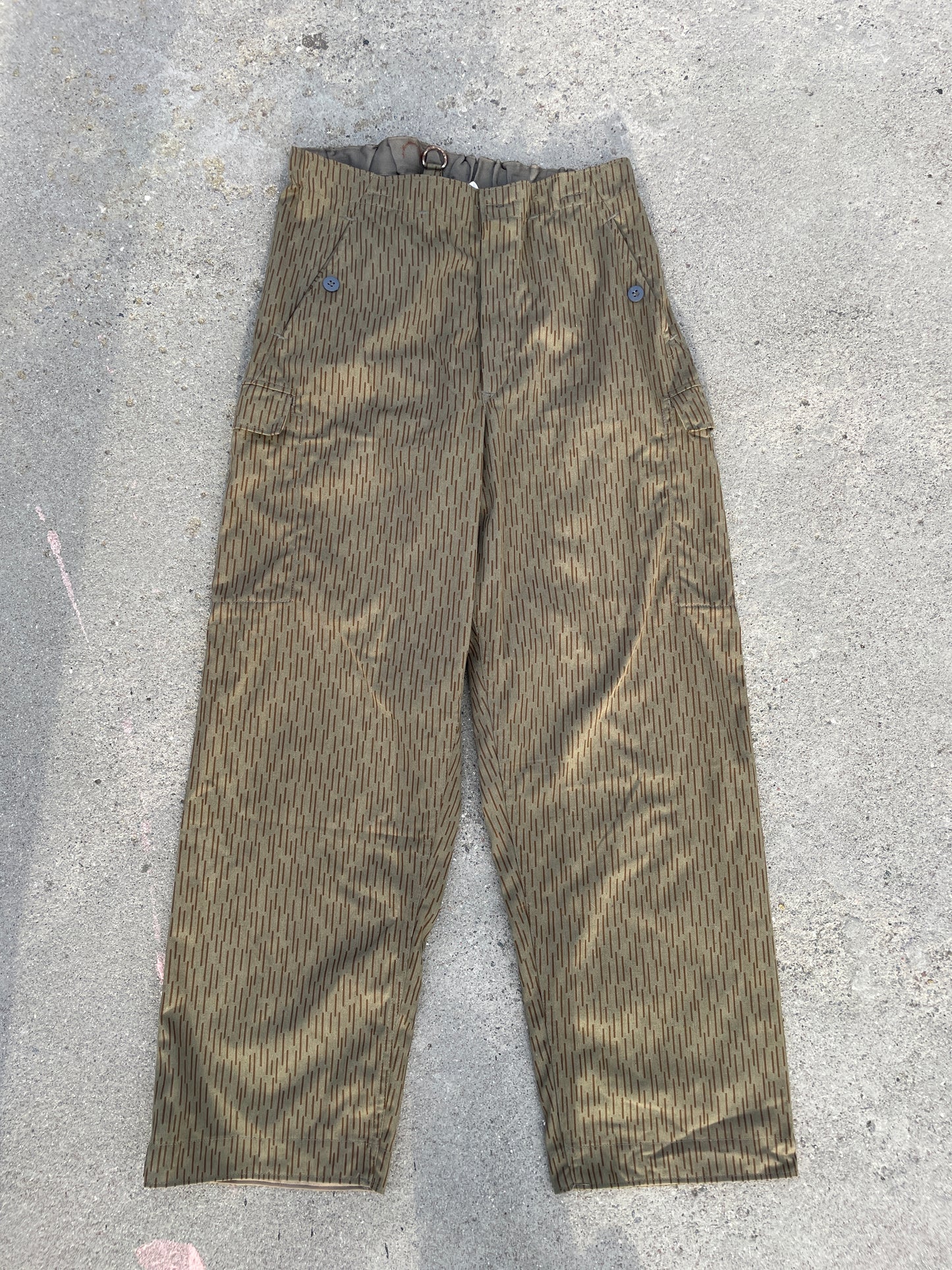 East German Army Strichtarn Camo Trousers