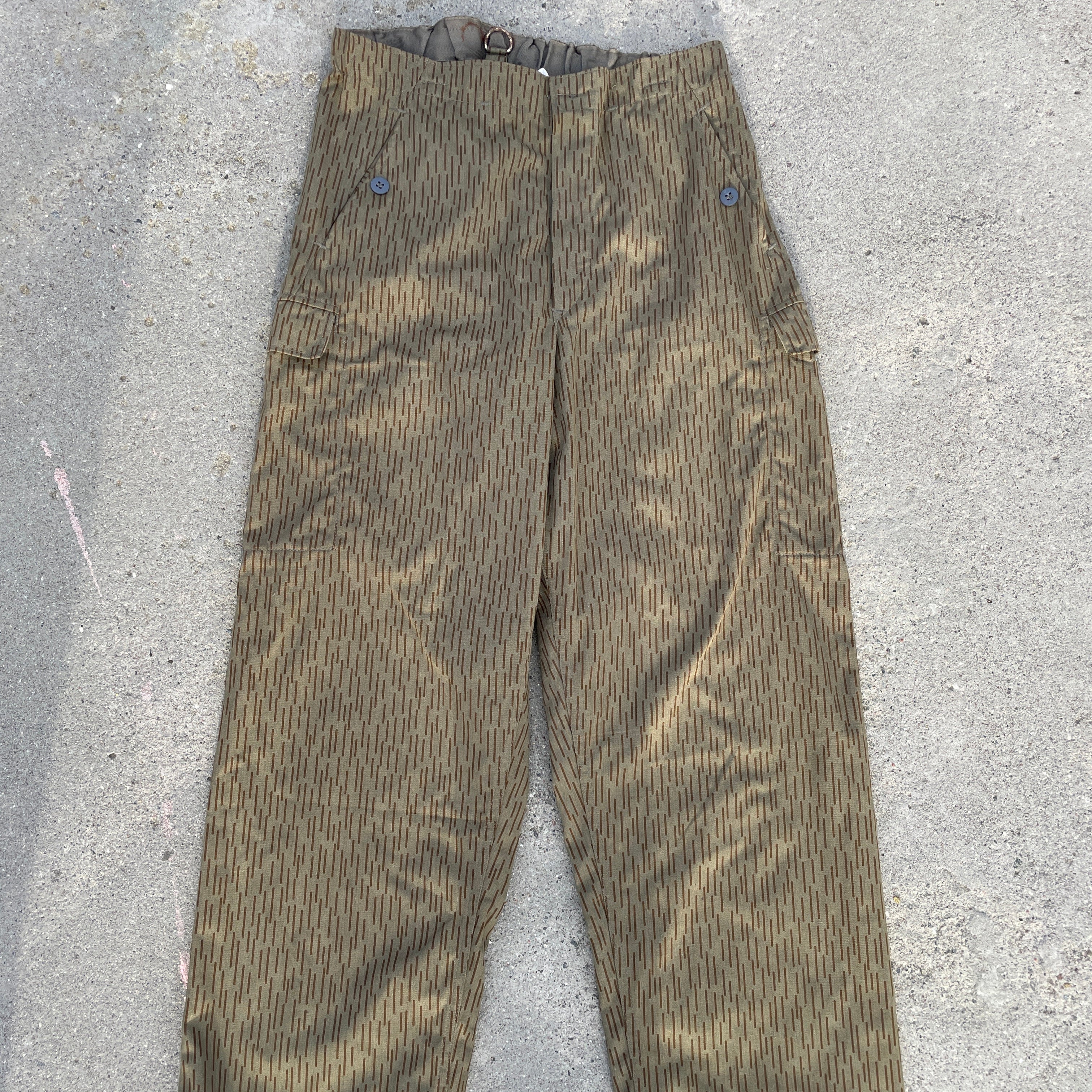 East German Army Strichtarn Camo Trousers
