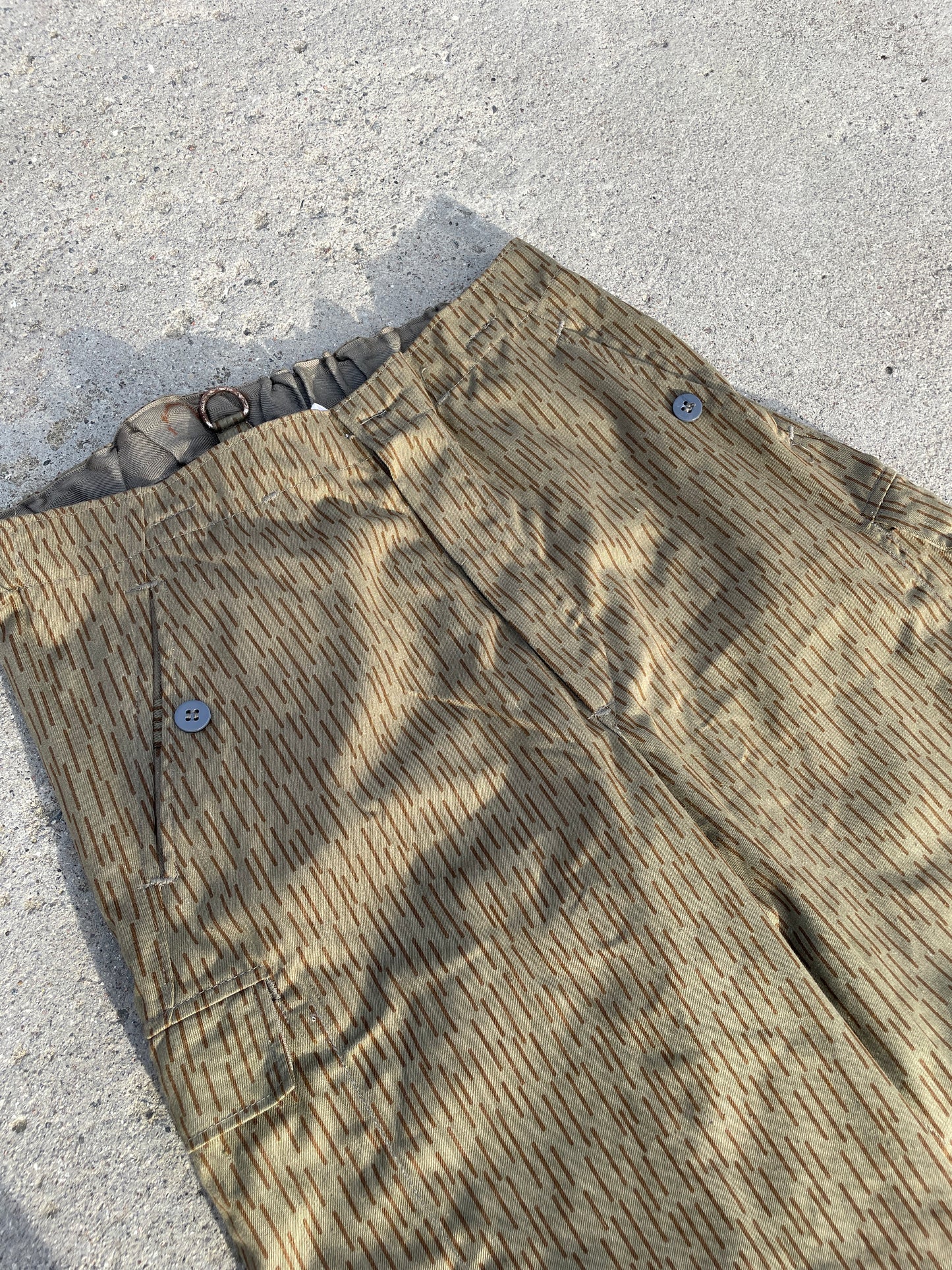 East German Army Strichtarn Camo Trousers