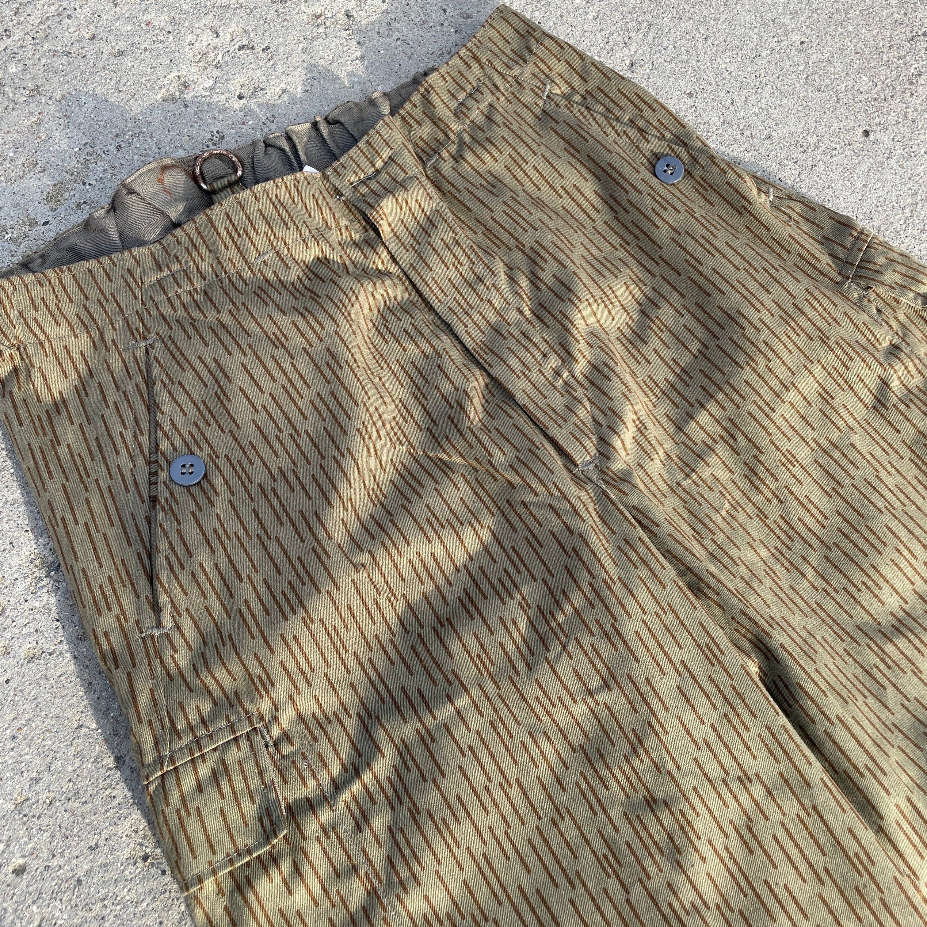 East German Army Strichtarn Camo Trousers