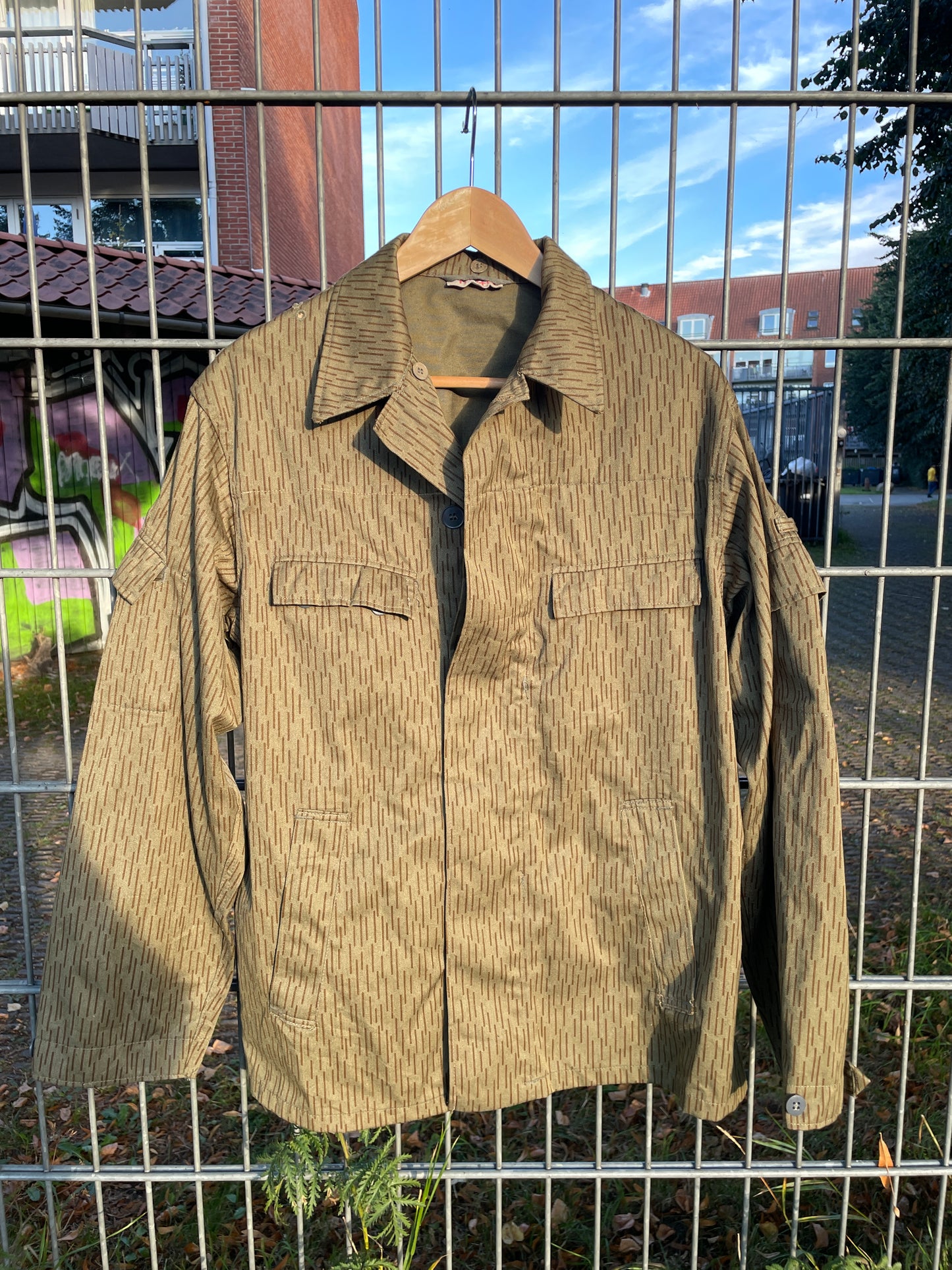 East German Army Strichtarn Camo Field Jacket