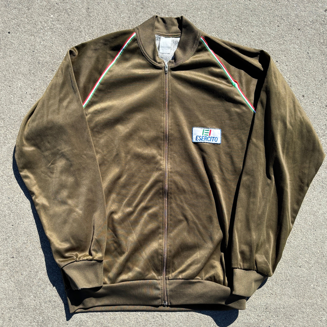 Genuine Italian Army Training Tracksuit Top Jacket Military Sports Vintage
