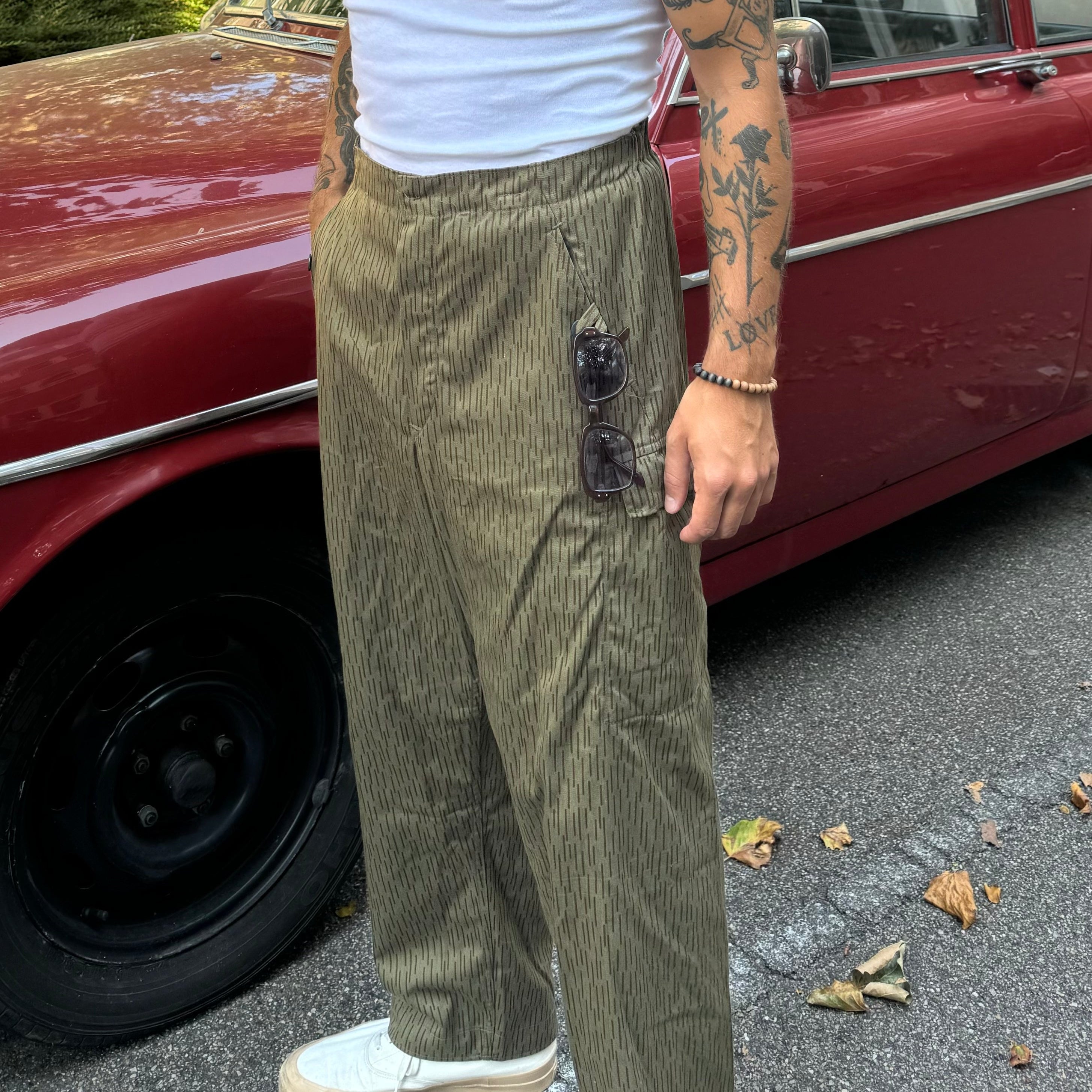 East German Army Strichtarn Camo Trousers