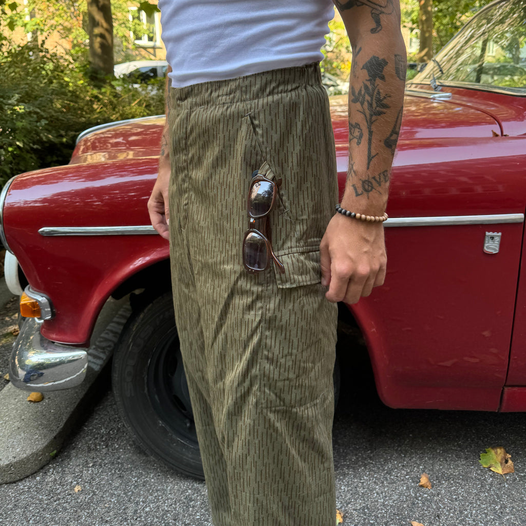 East German Army Strichtarn Camo Trousers