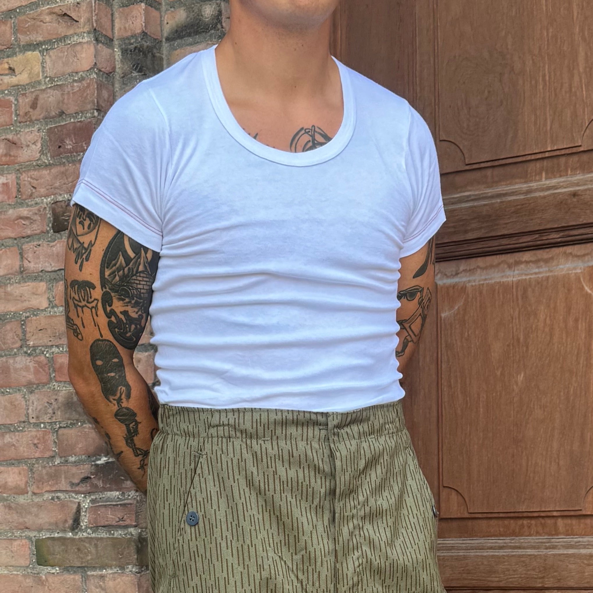 Danish 80’s Deadstock Navy Tee White