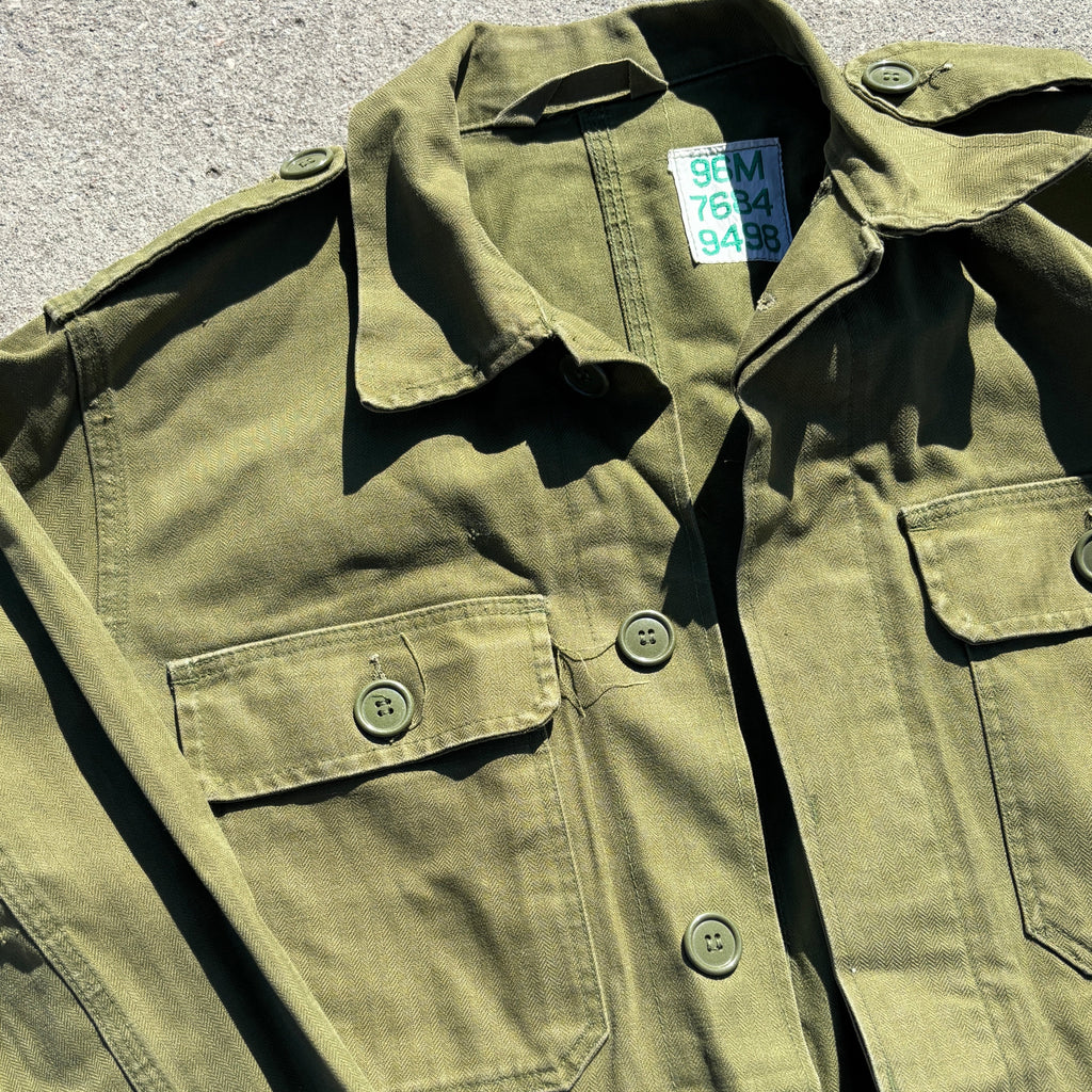 Danish Army Olive Green Herringbone M66 Jacket