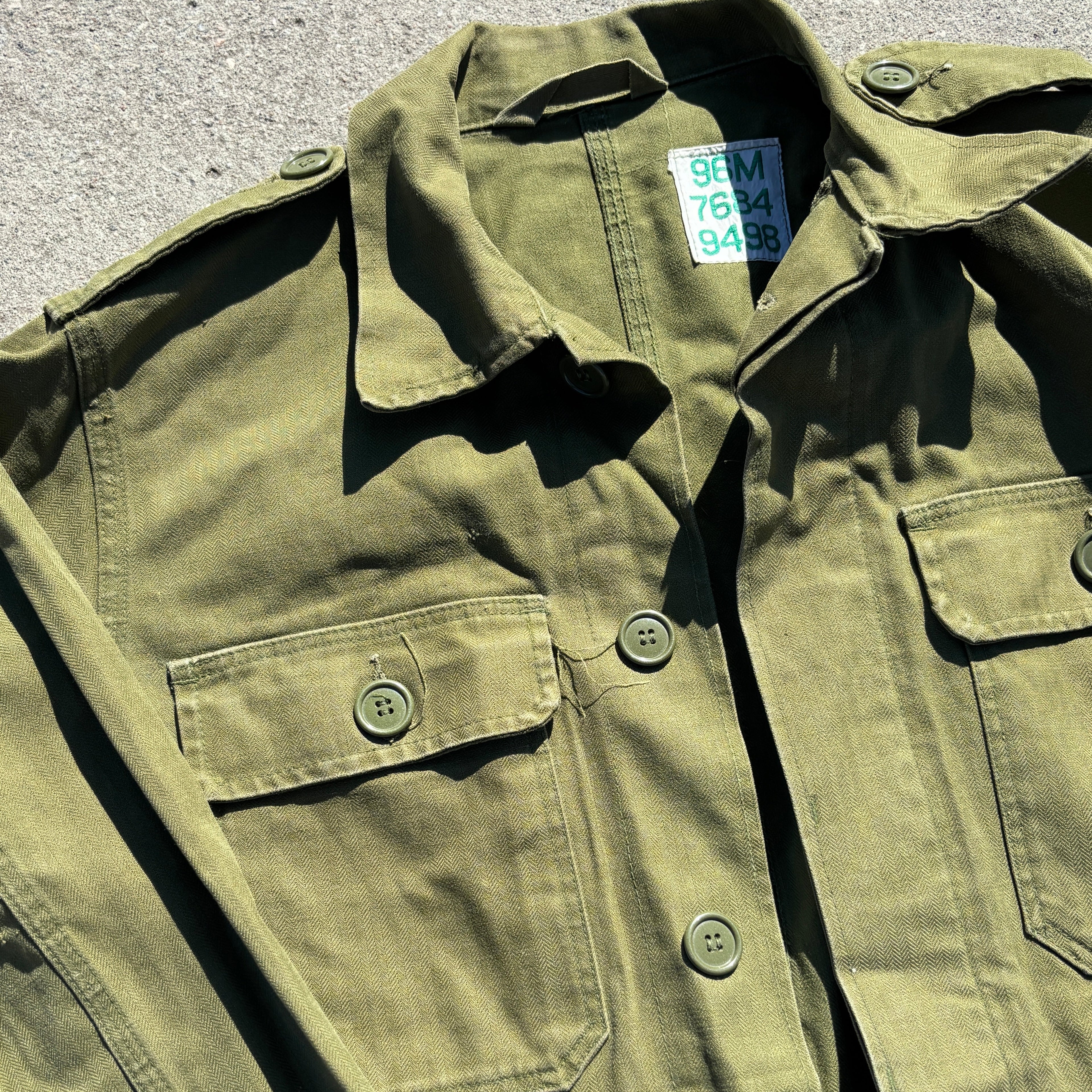 Danish Army Olive Green Herringbone M66 Jacket