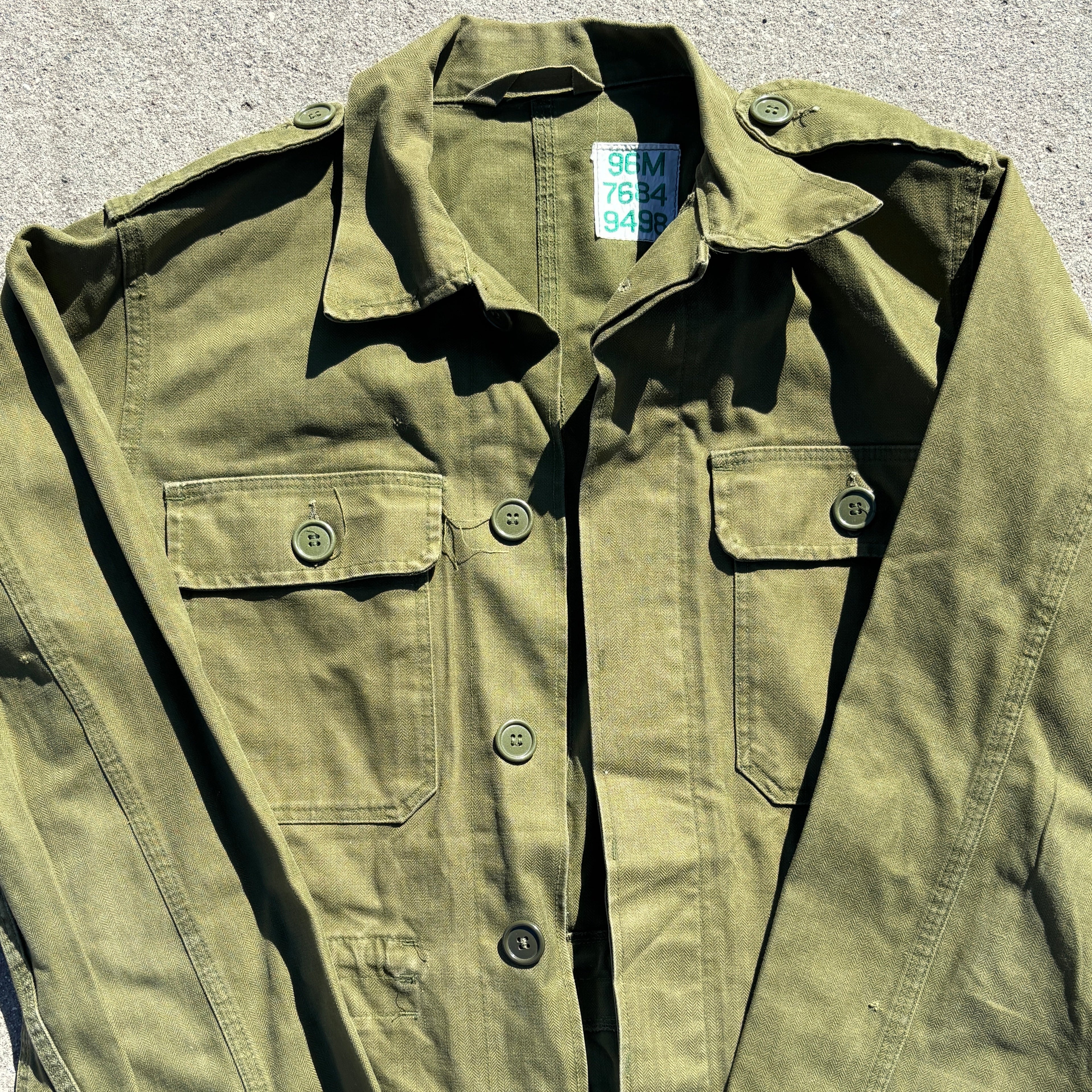 Danish Army Olive Green Herringbone M66 Jacket