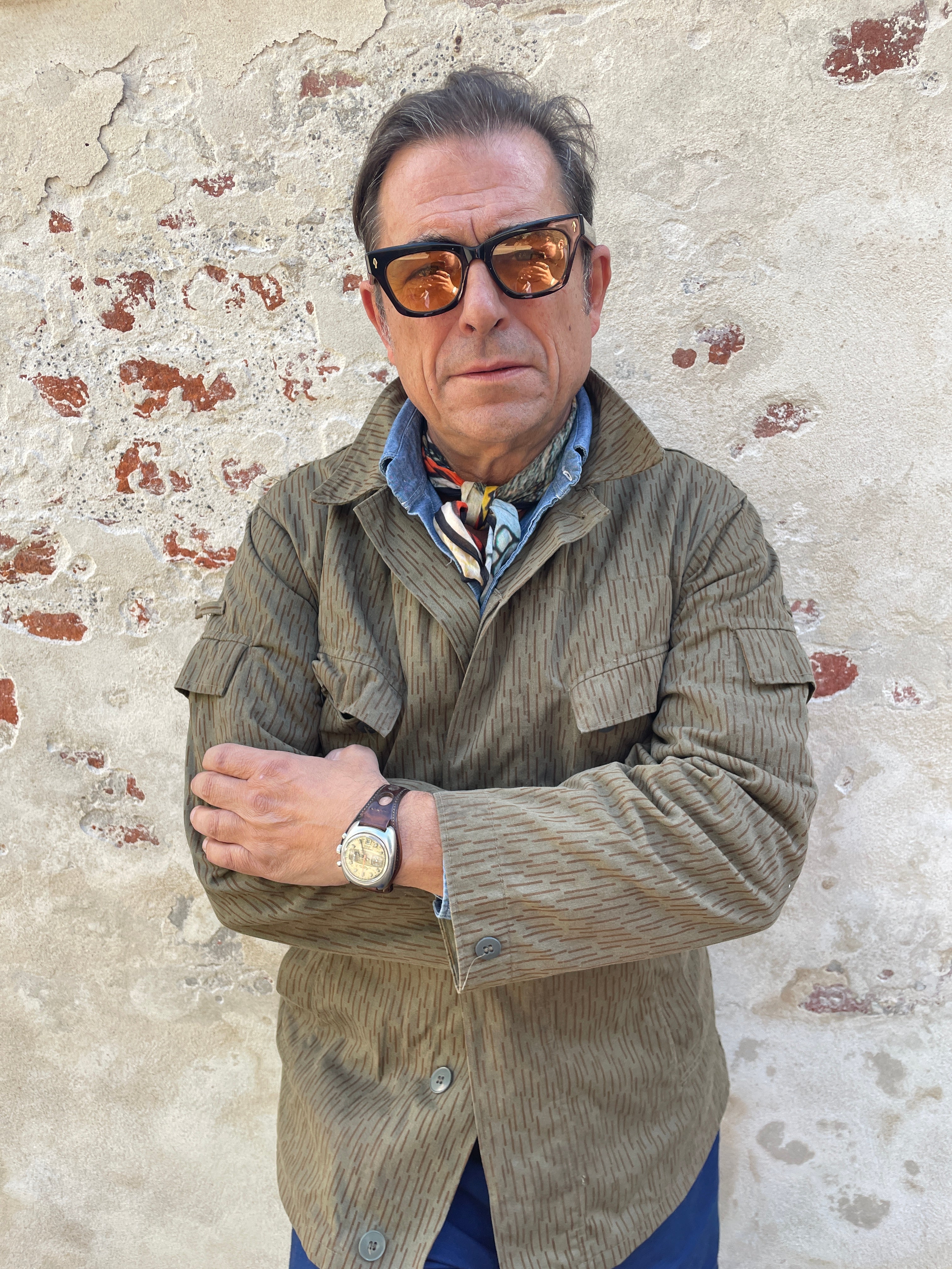 East German Army Strichtarn Camo Field Jacket