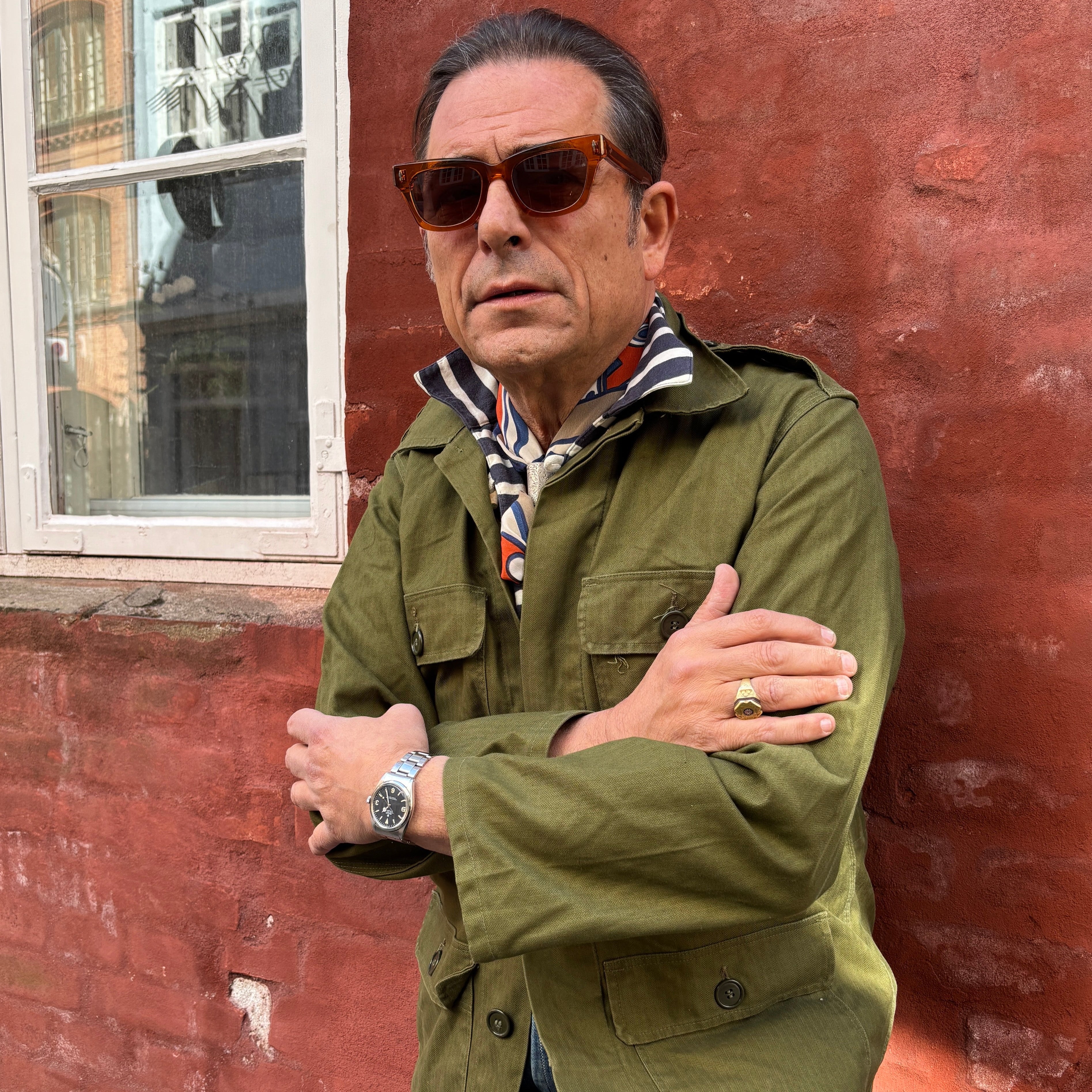 Danish Army Olive Green Herringbone M66 Jacket