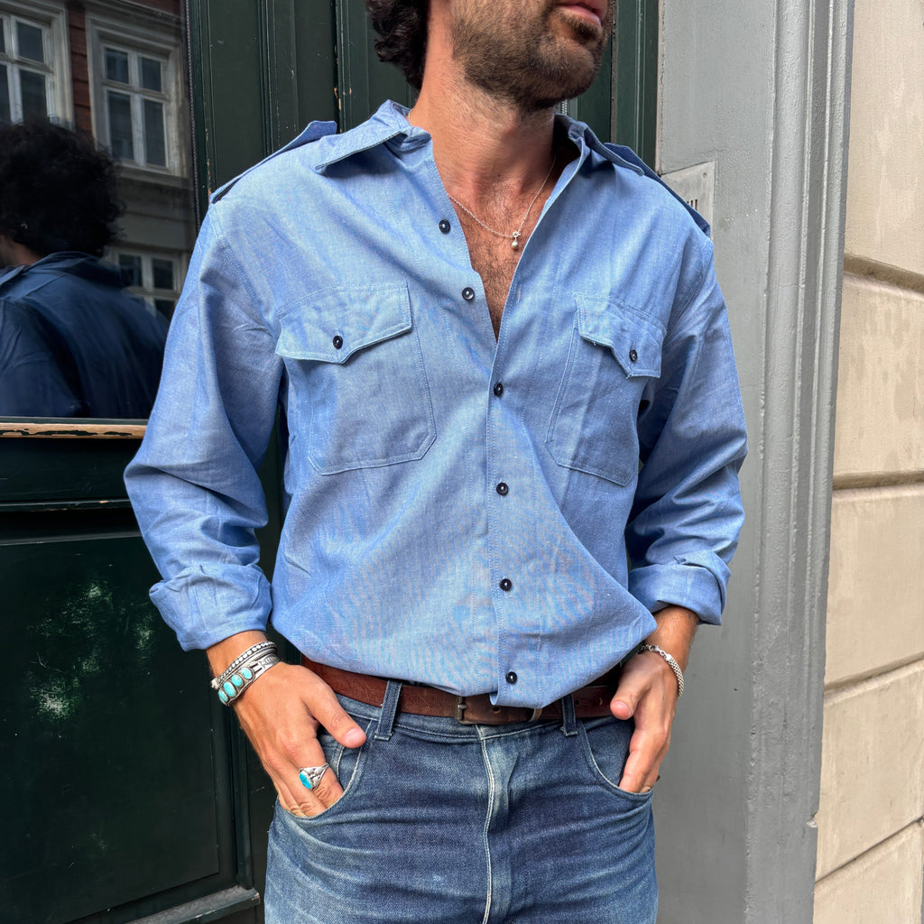 The Italian Navy Chambray Shirt