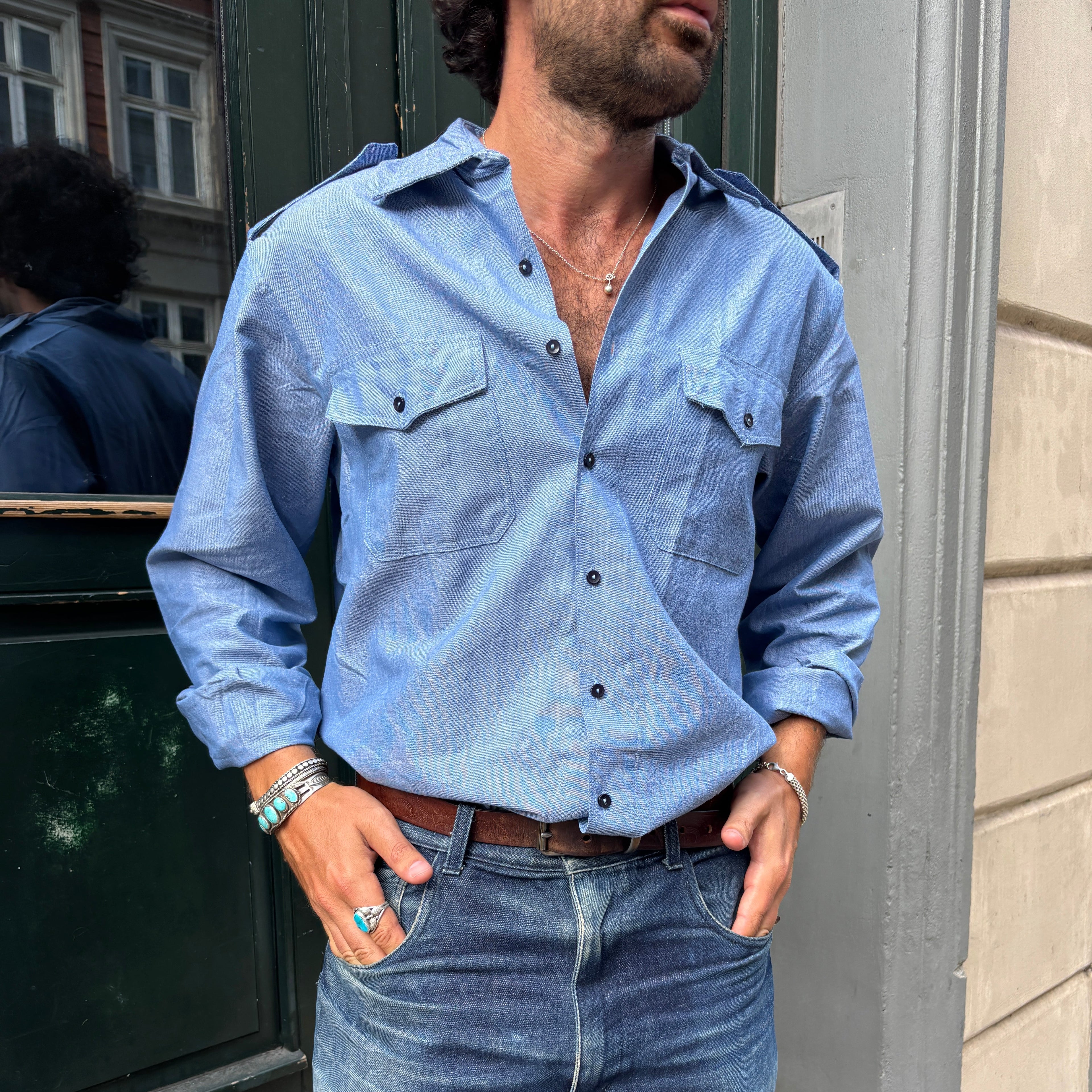 The Italian Navy Chambray Shirt