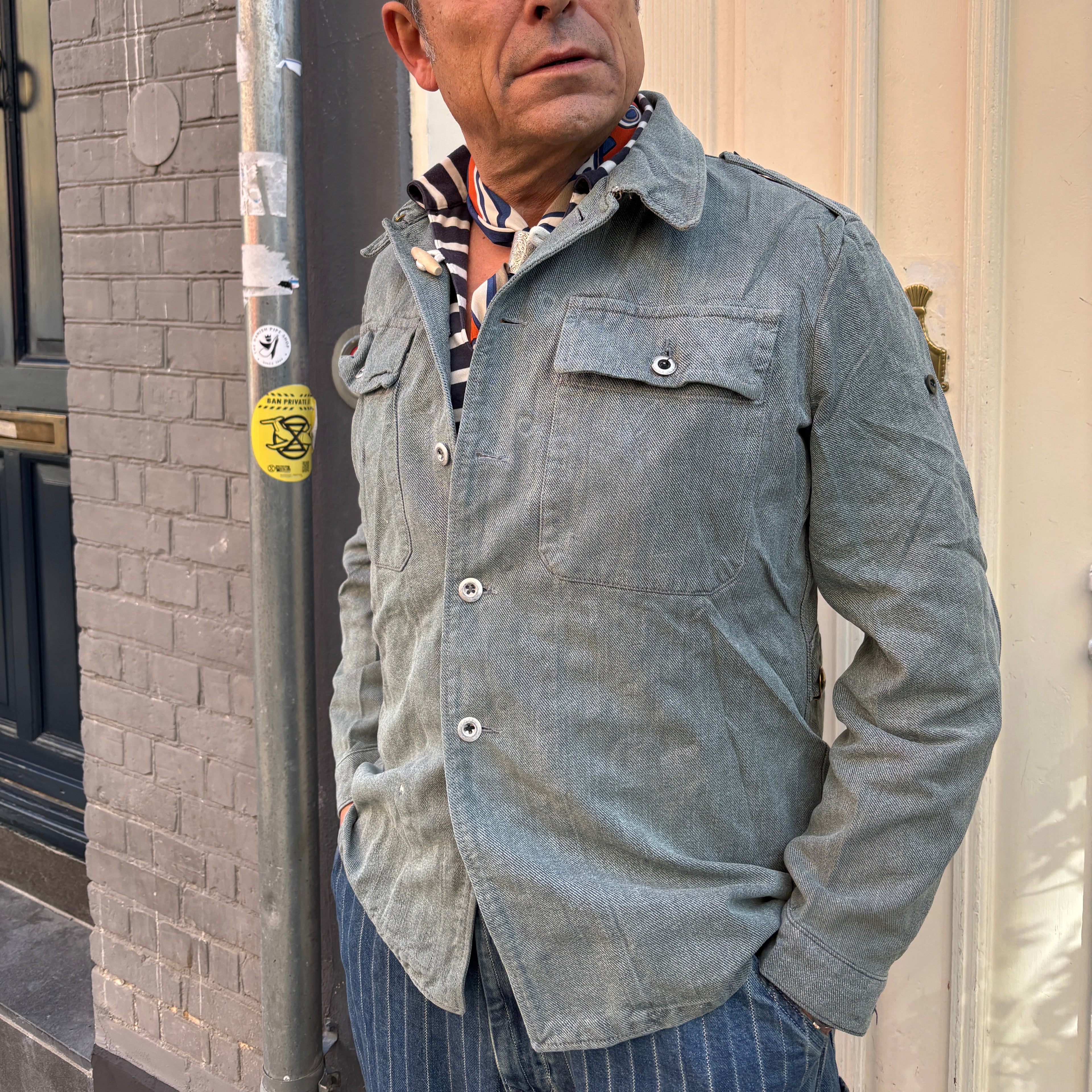 Swiss Denim Army Jacket