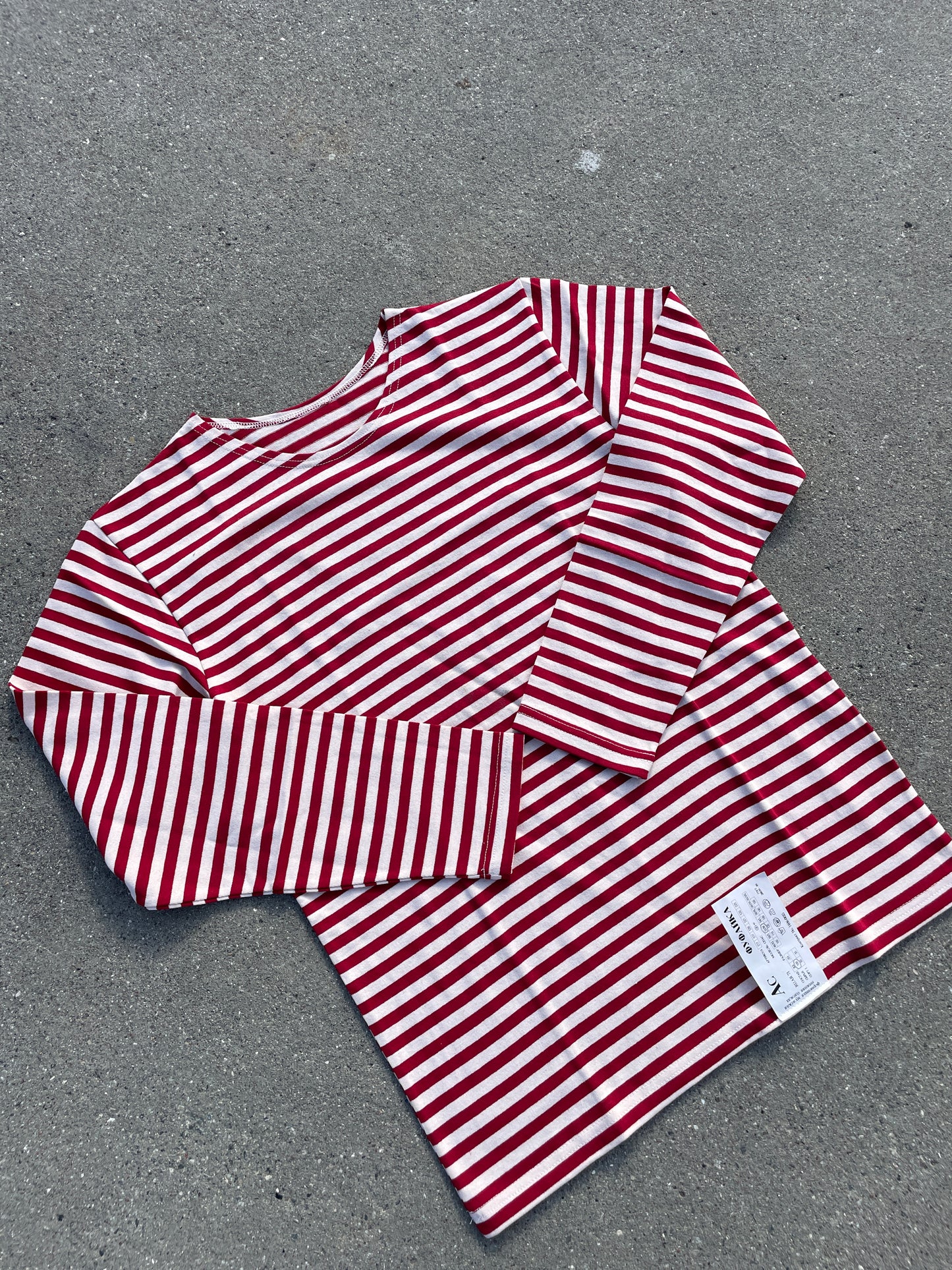 Red/White Striped Telnyashka - Long Sleeve