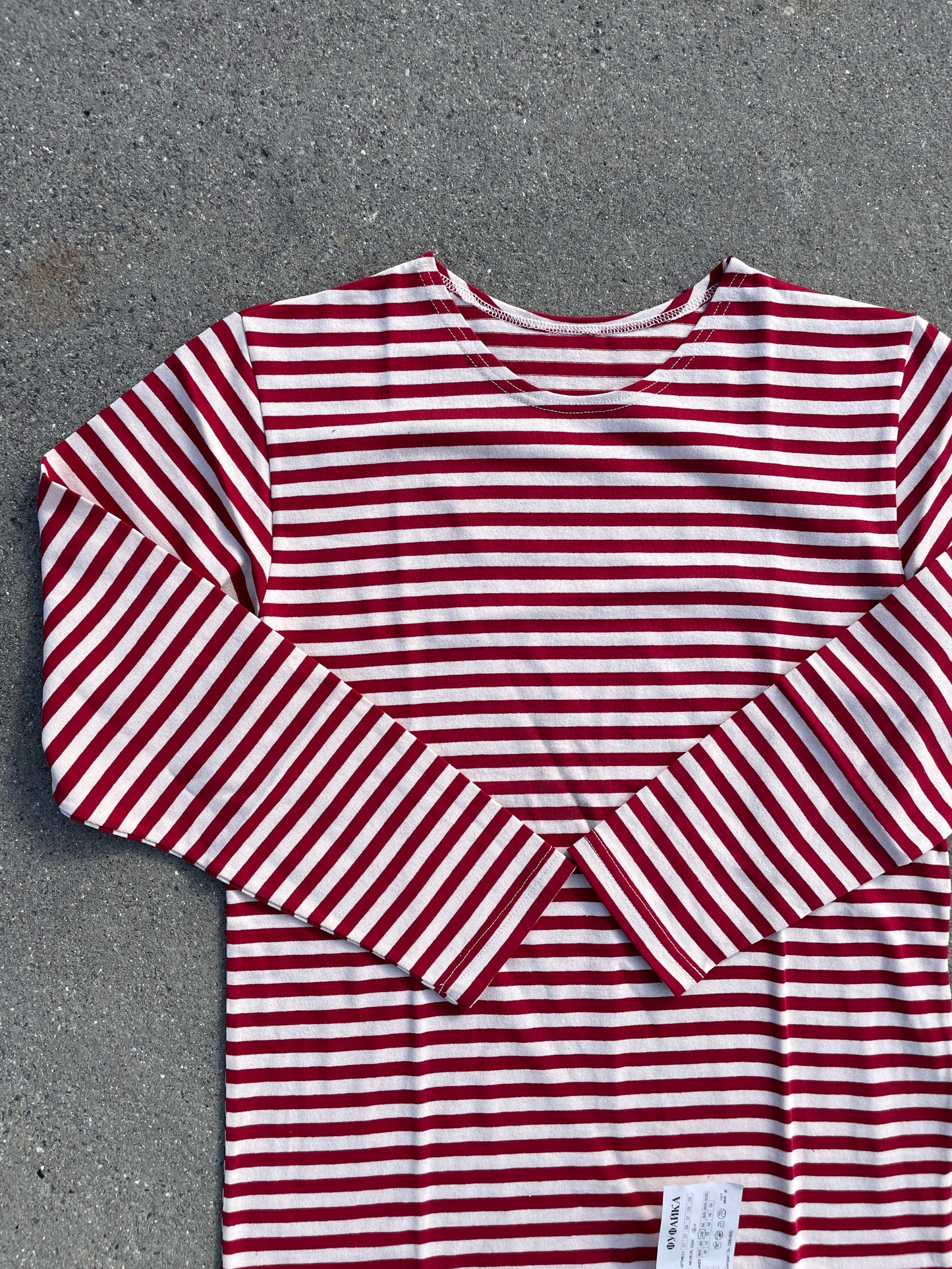 Red/White Striped Telnyashka - Long Sleeve