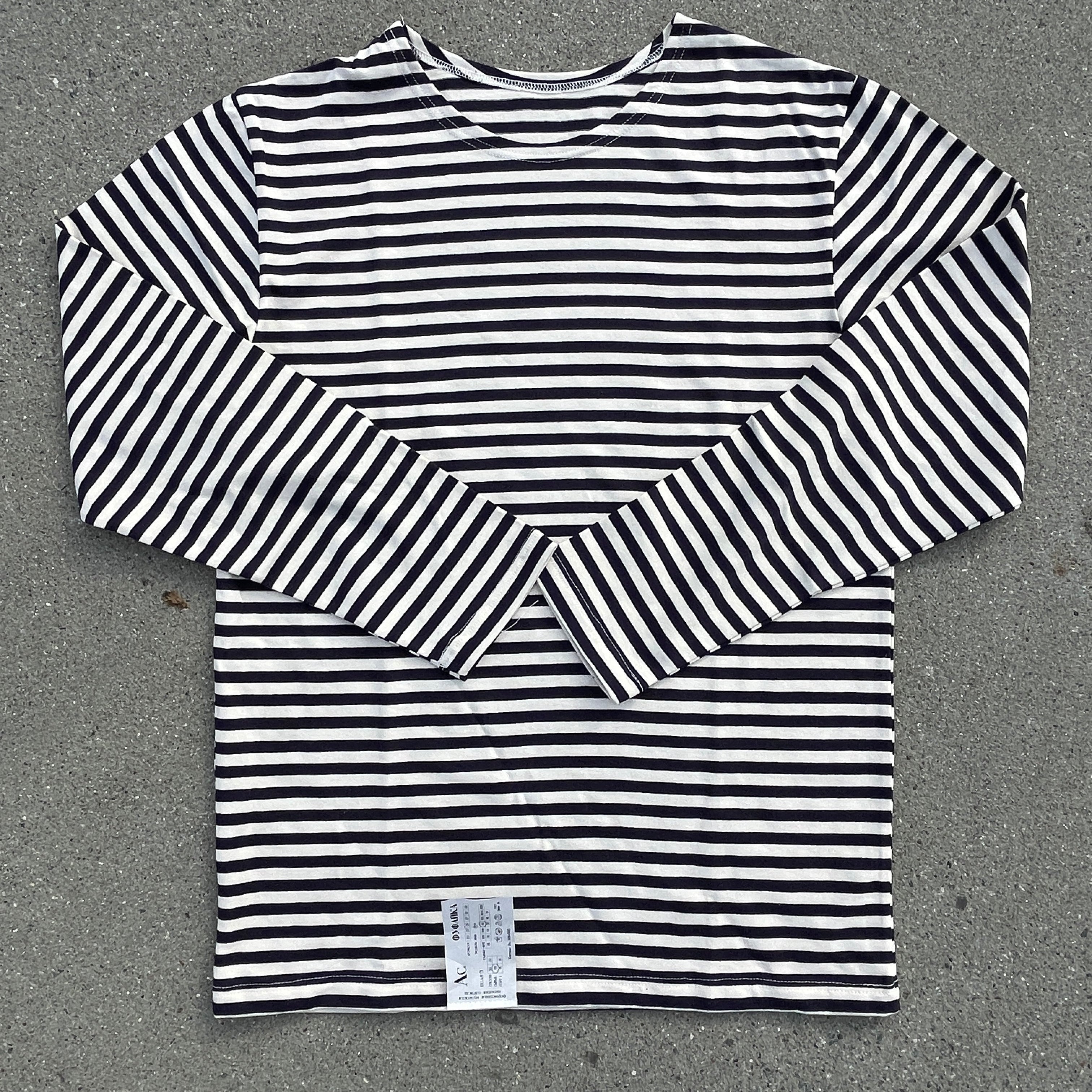 Navy/White Striped Telnyashka - Long sleeve