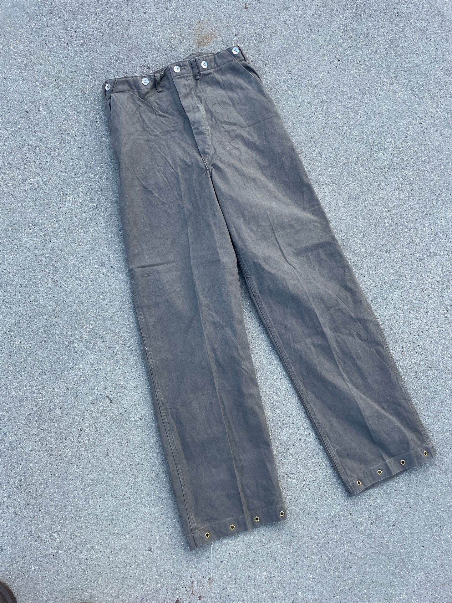 40's Swedish High Waist Workers Trousers