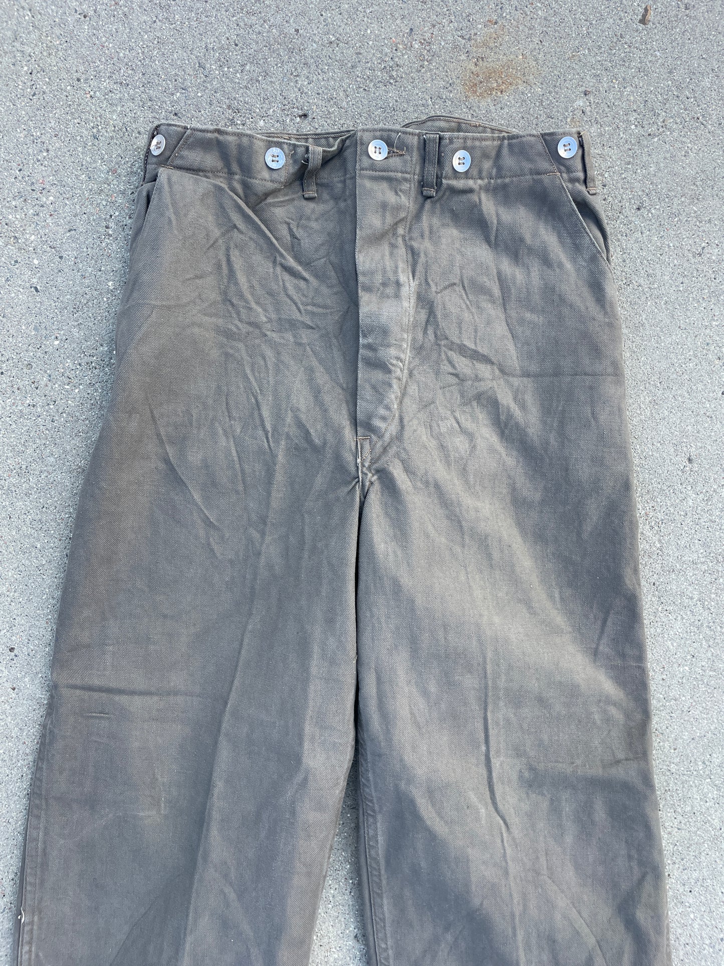 40's Swedish High Waist Workers Trousers