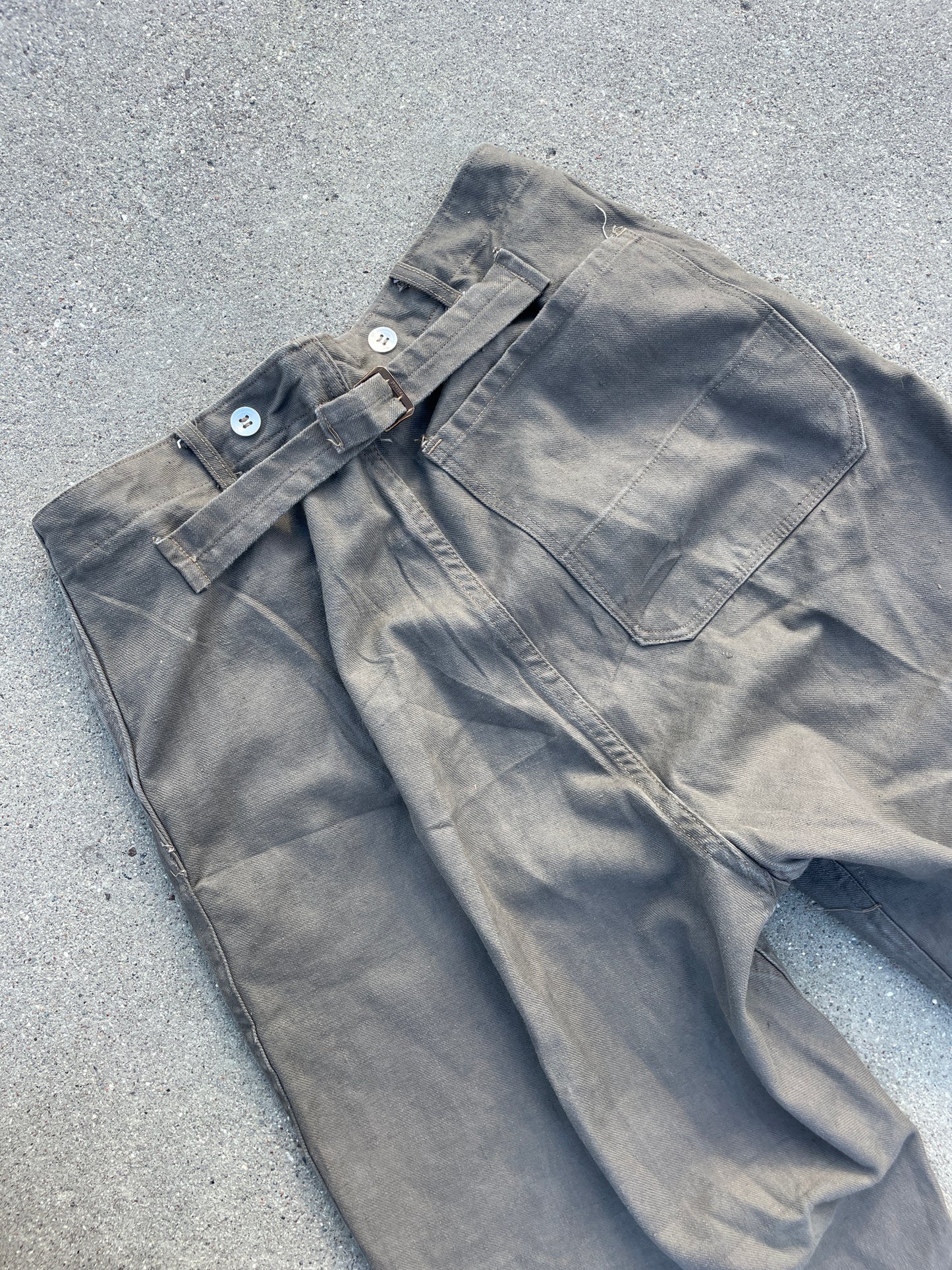 40's Swedish High Waist Workers Trousers