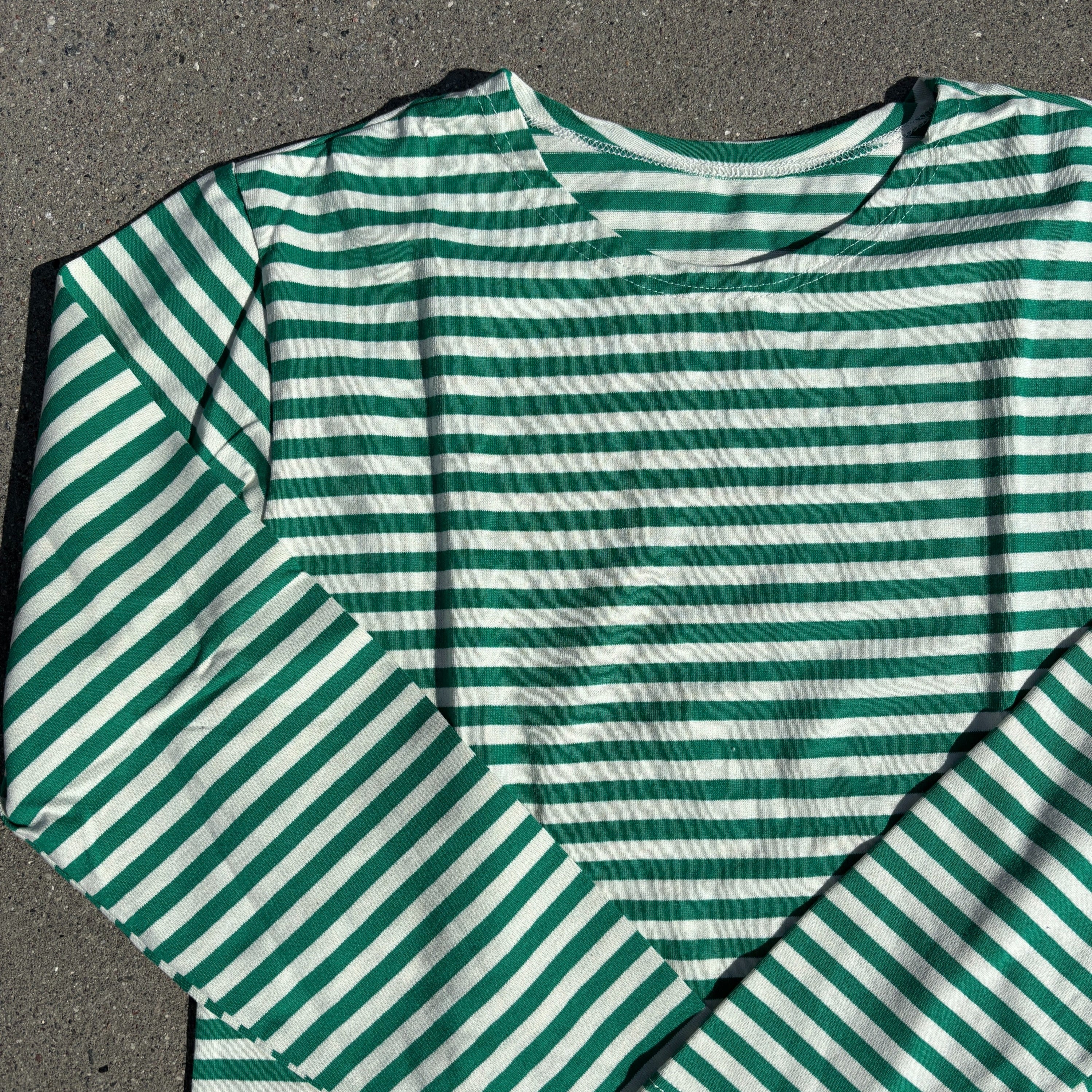Green/White Striped Telnyashka - Long Sleeve