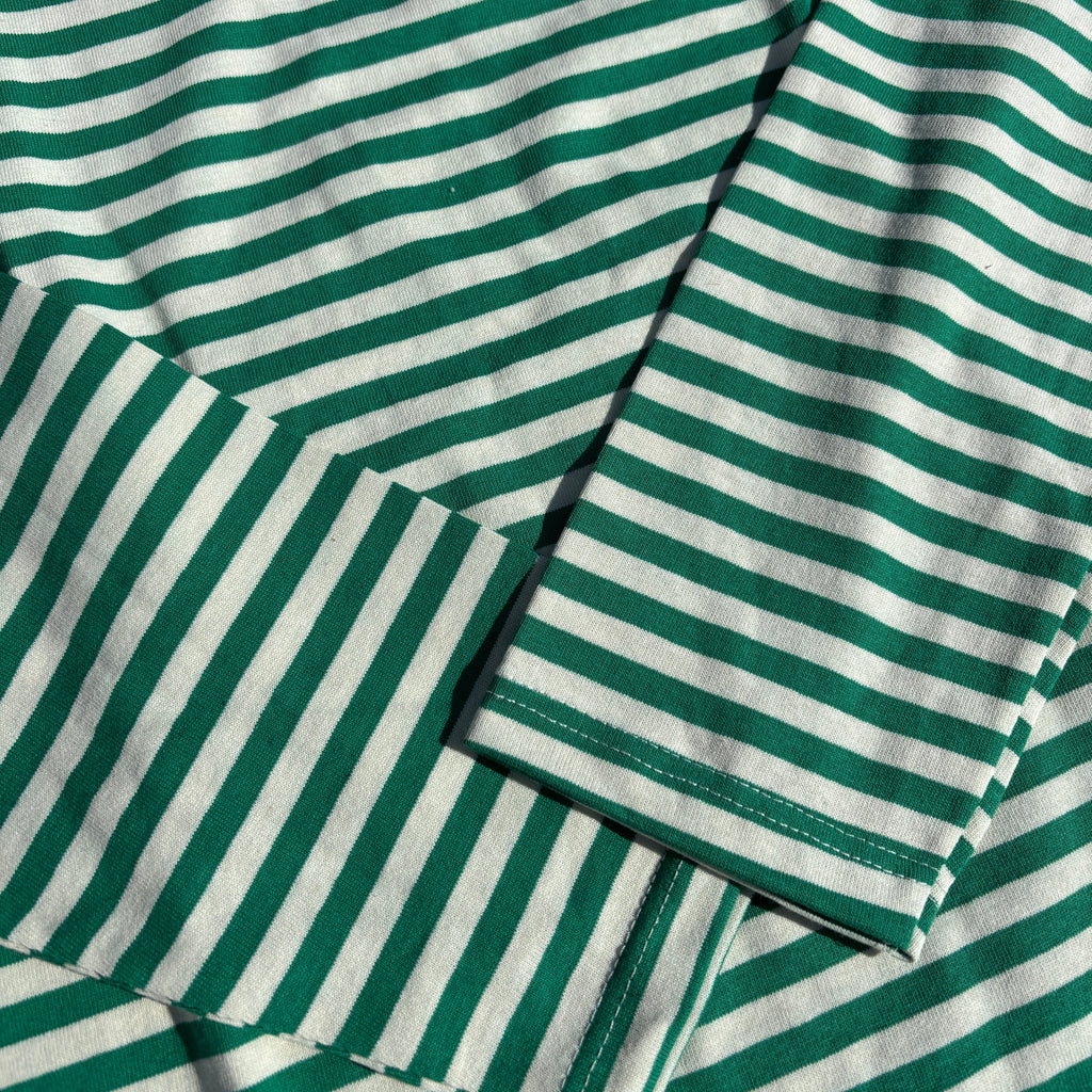Green/White Striped Telnyashka - Long Sleeve