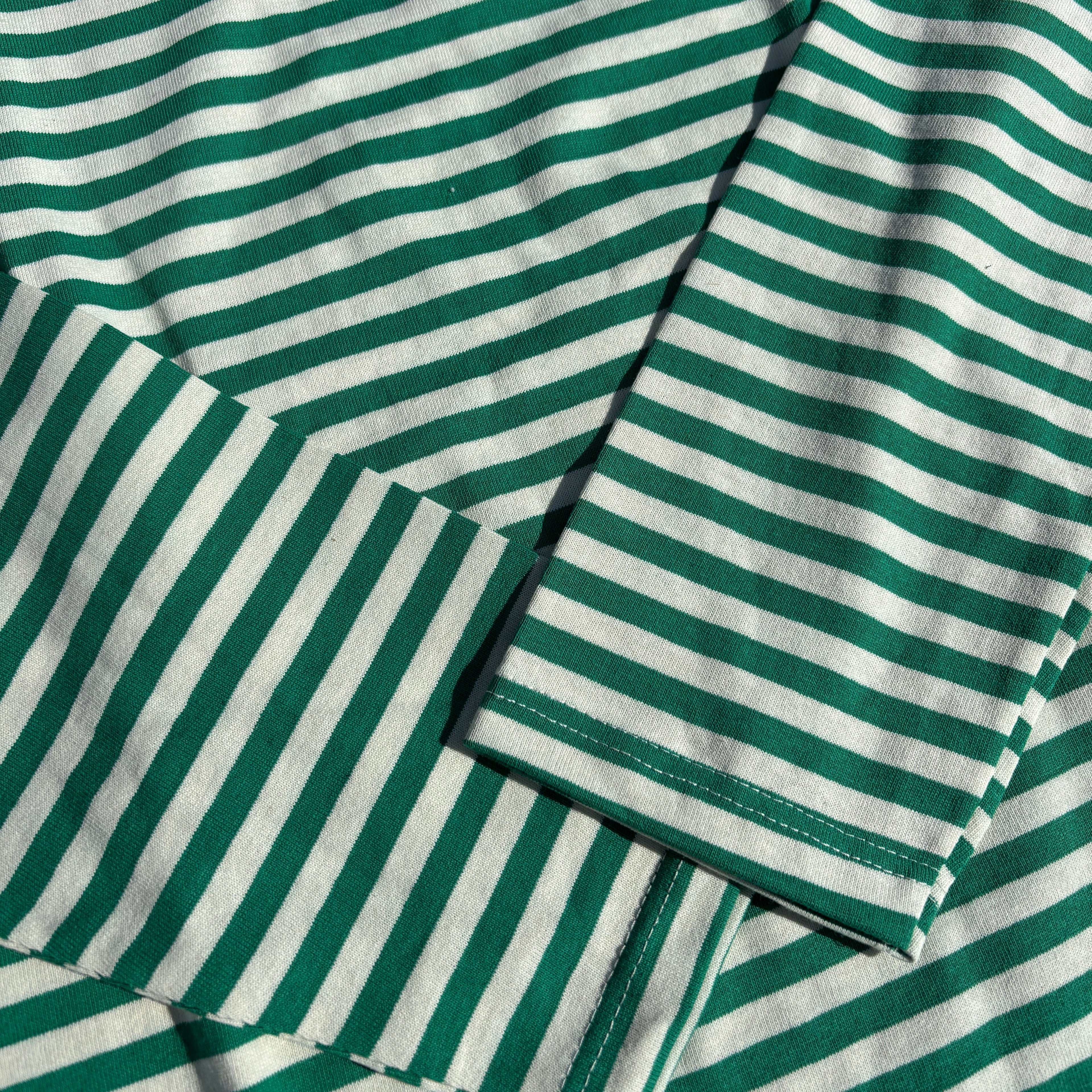Green/White Striped Telnyashka - Long Sleeve