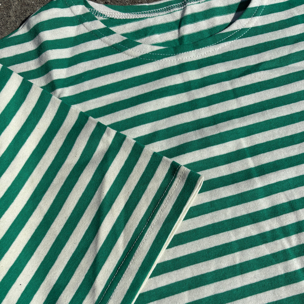 Green/White Striped Telnyashka - Short Sleeve