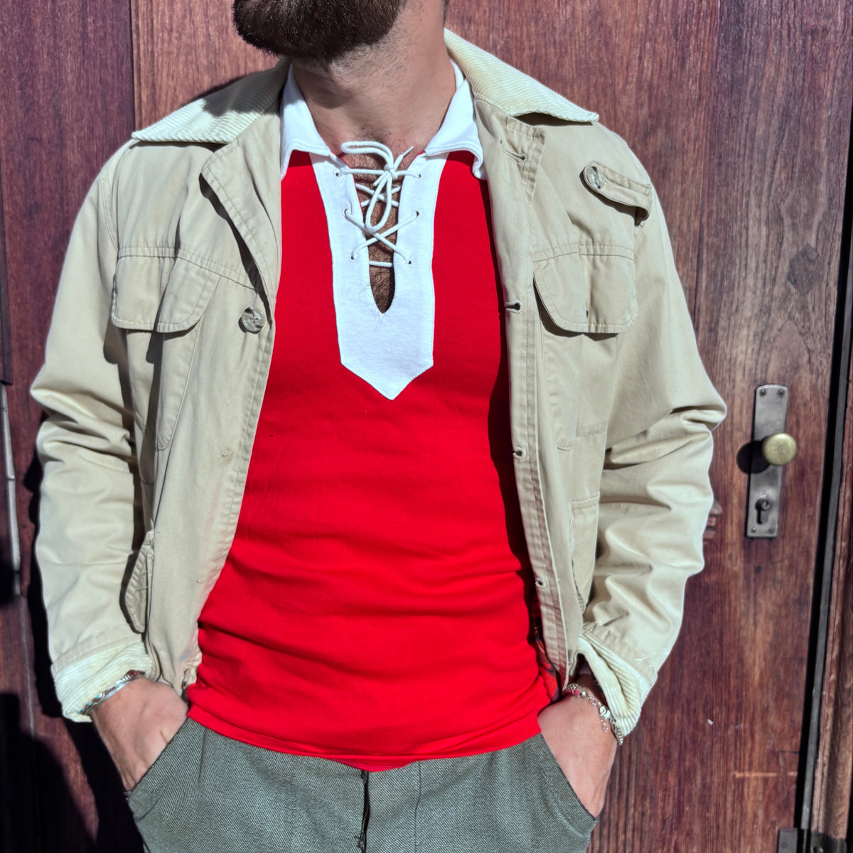60/70's Berri Sports Tee Red/White