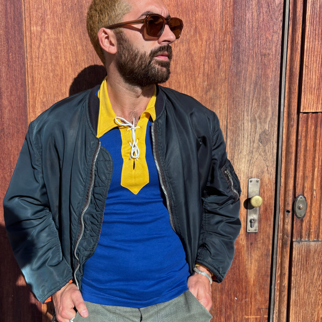 60/70's Berri Sports Tee Blue/Yellow