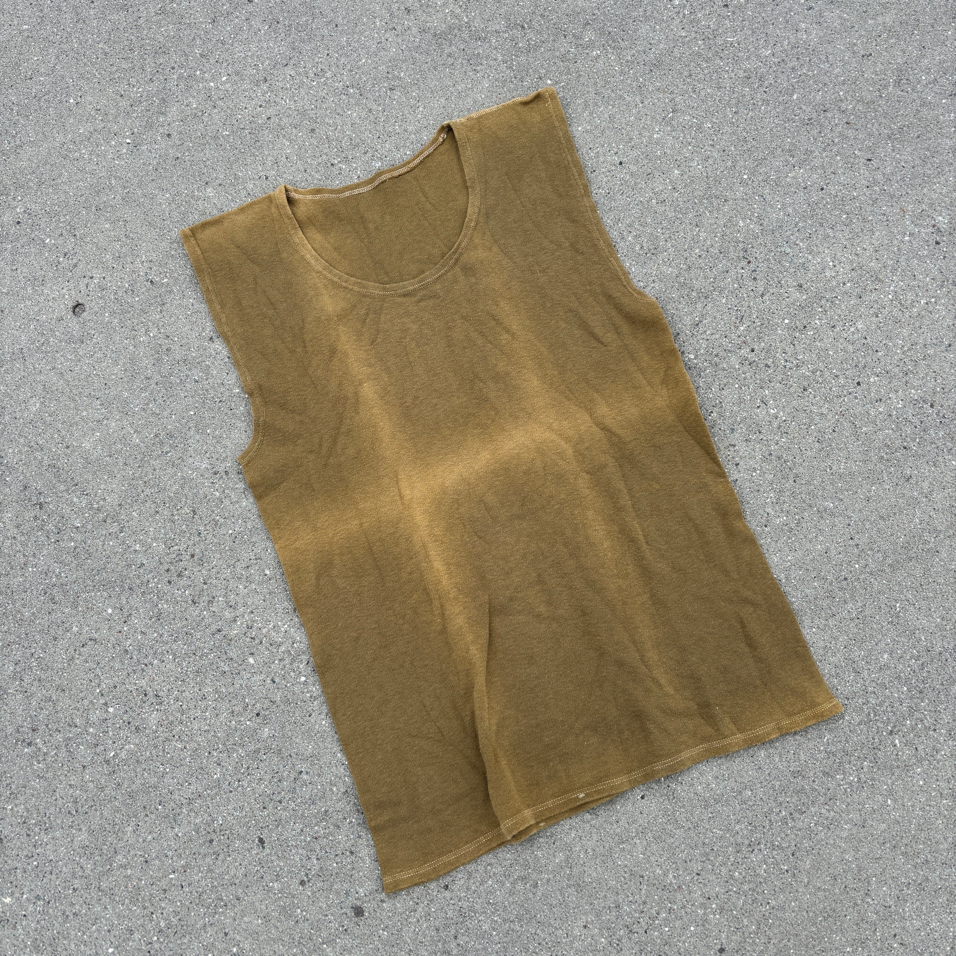 50's Danish Sunfaded Navy Tank Top