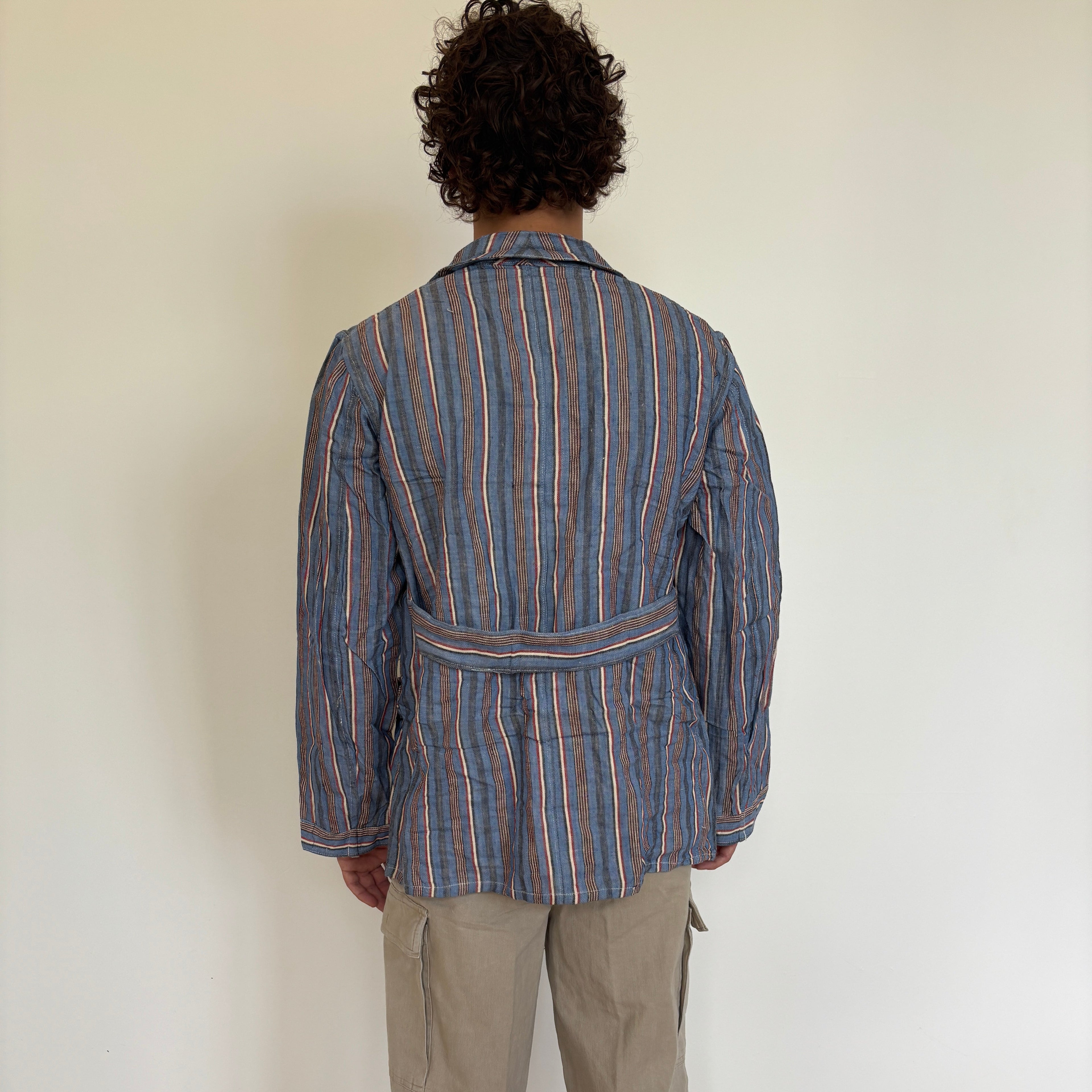 50's Bulgarian Army Striped Pyjamas Top