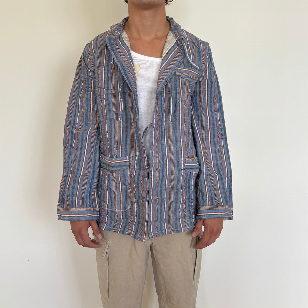 50's Bulgarian Army Striped Pyjamas Top